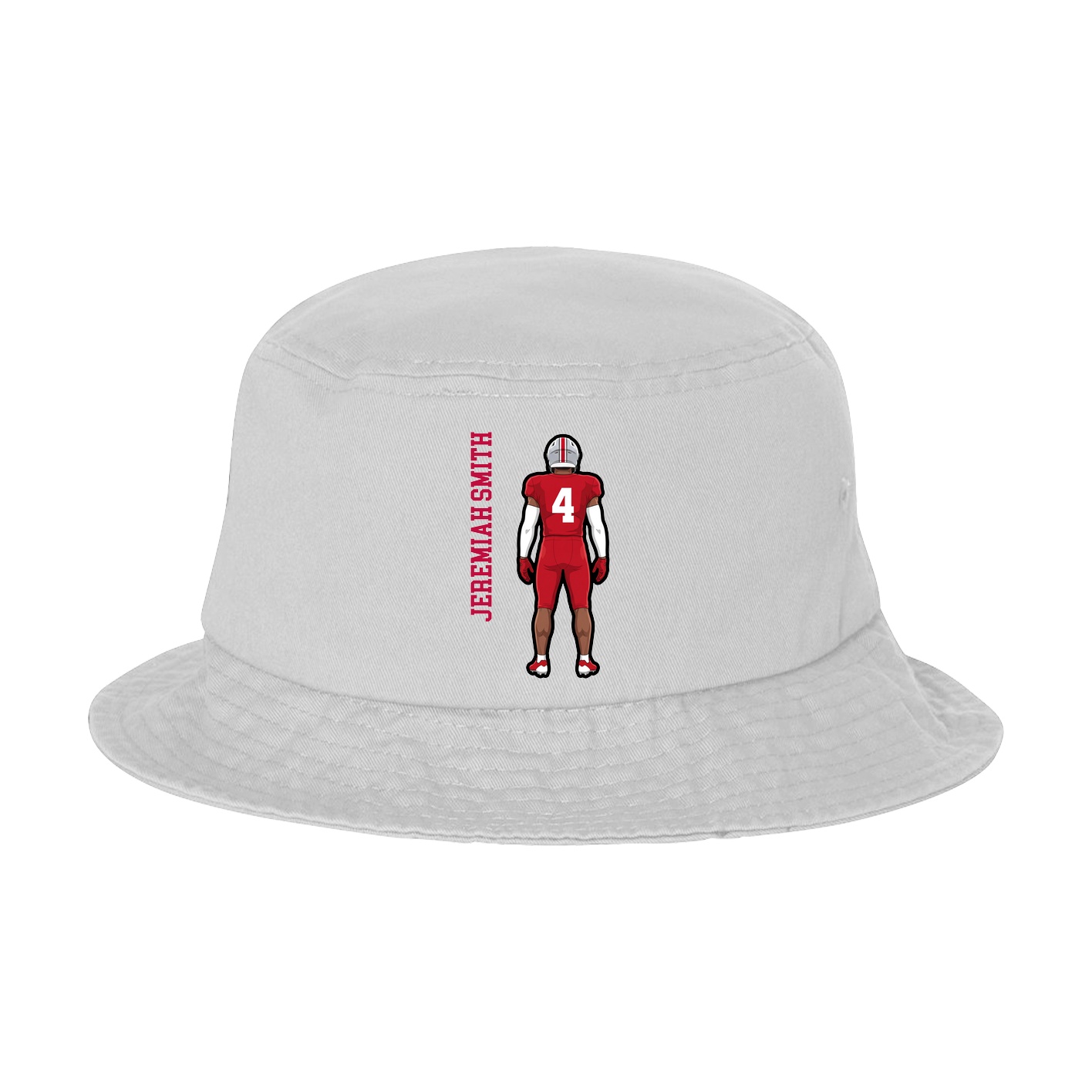 Bucket Cap — Name Vertical in White