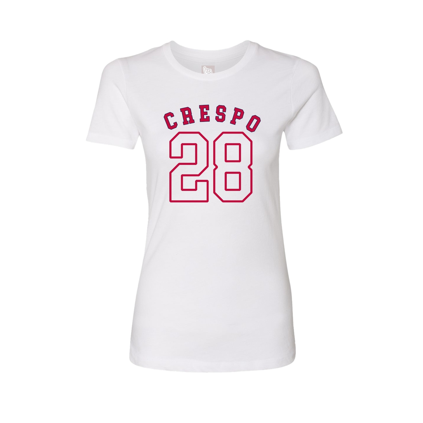 Fitted Women's Tee — Shirsey Arch in White
