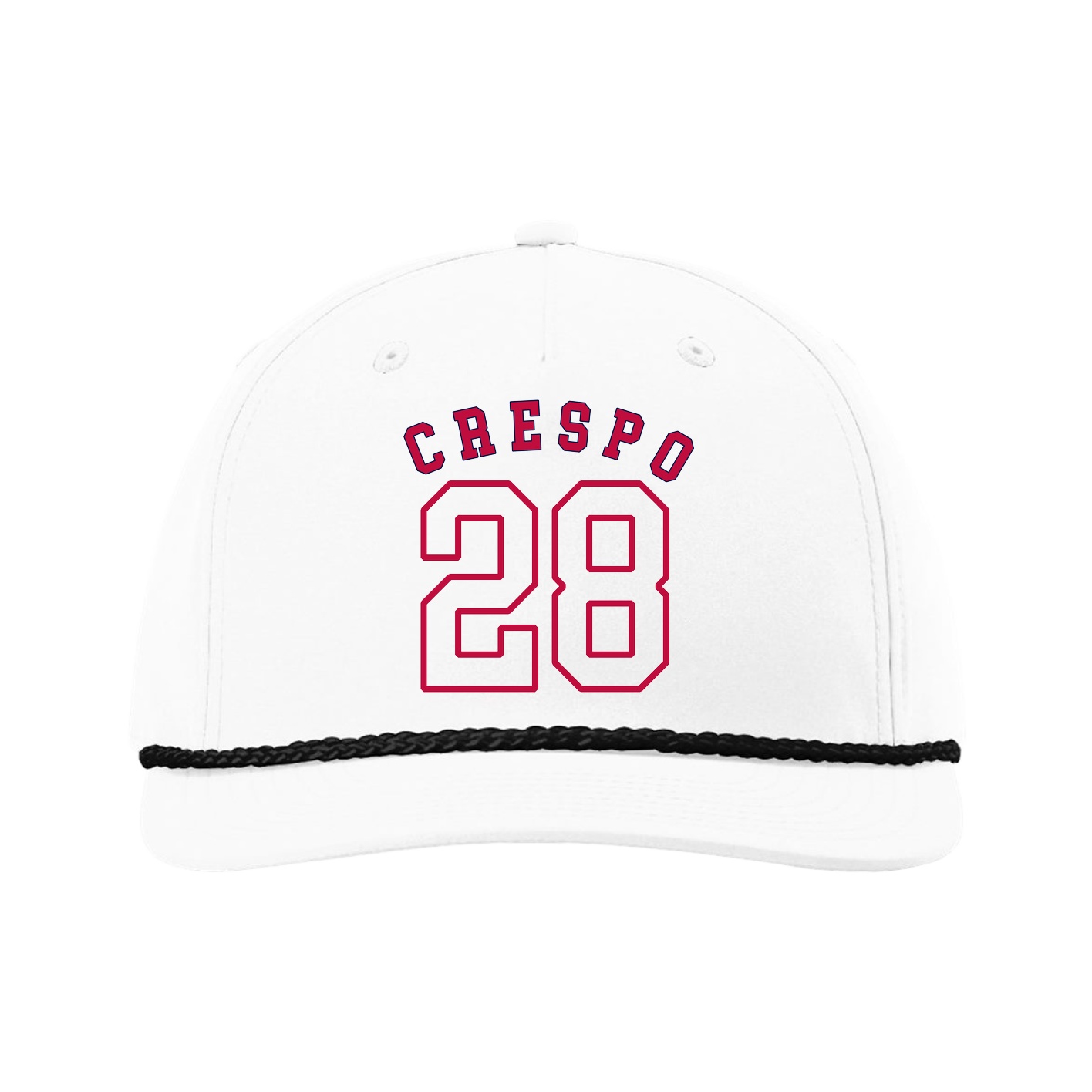 Five-Panel Classic Rope Cap — Shirsey Arch in White