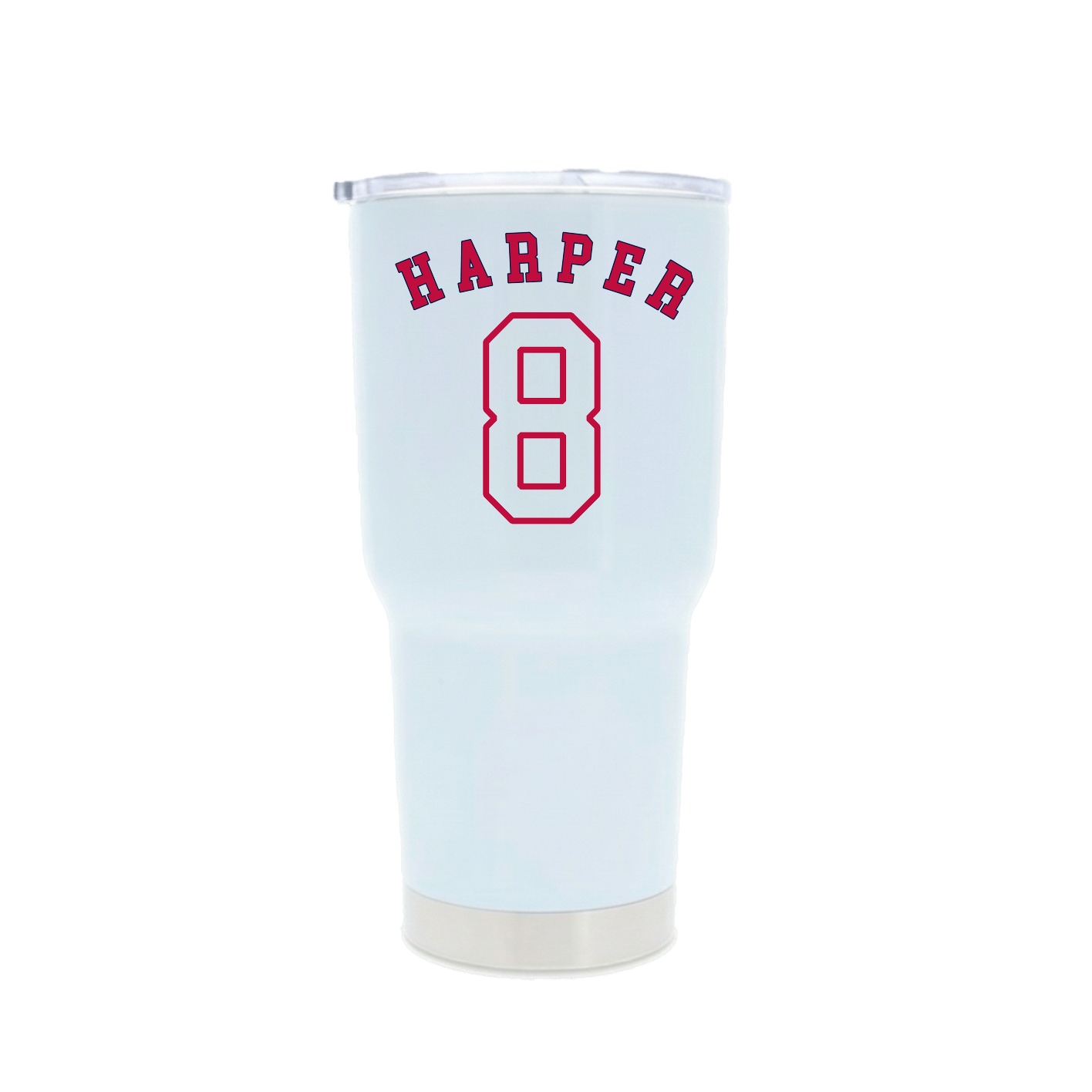 30oz Stainless Steel Tumbler — Shirsey Arch in White