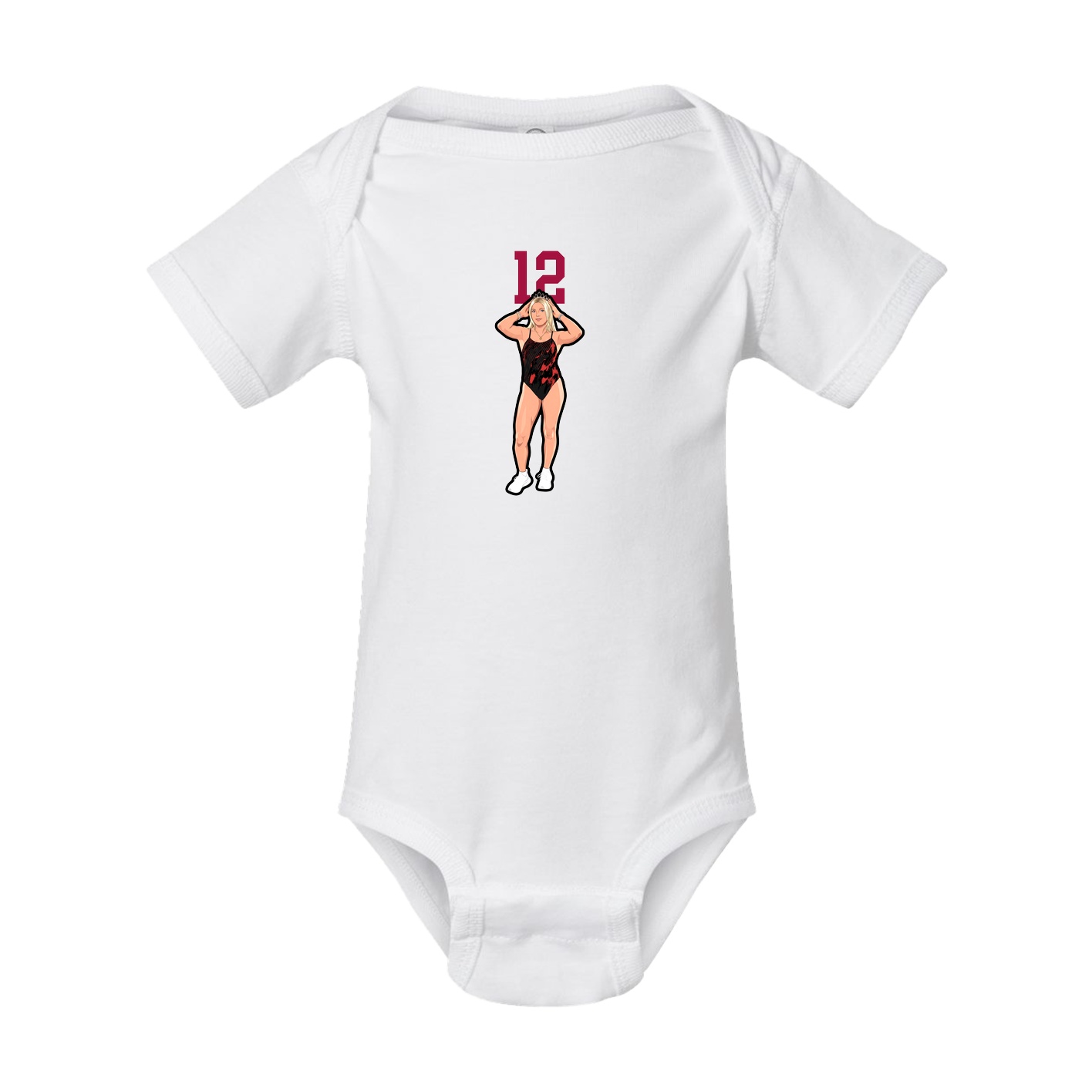 Baby Onesie — Number Top in White