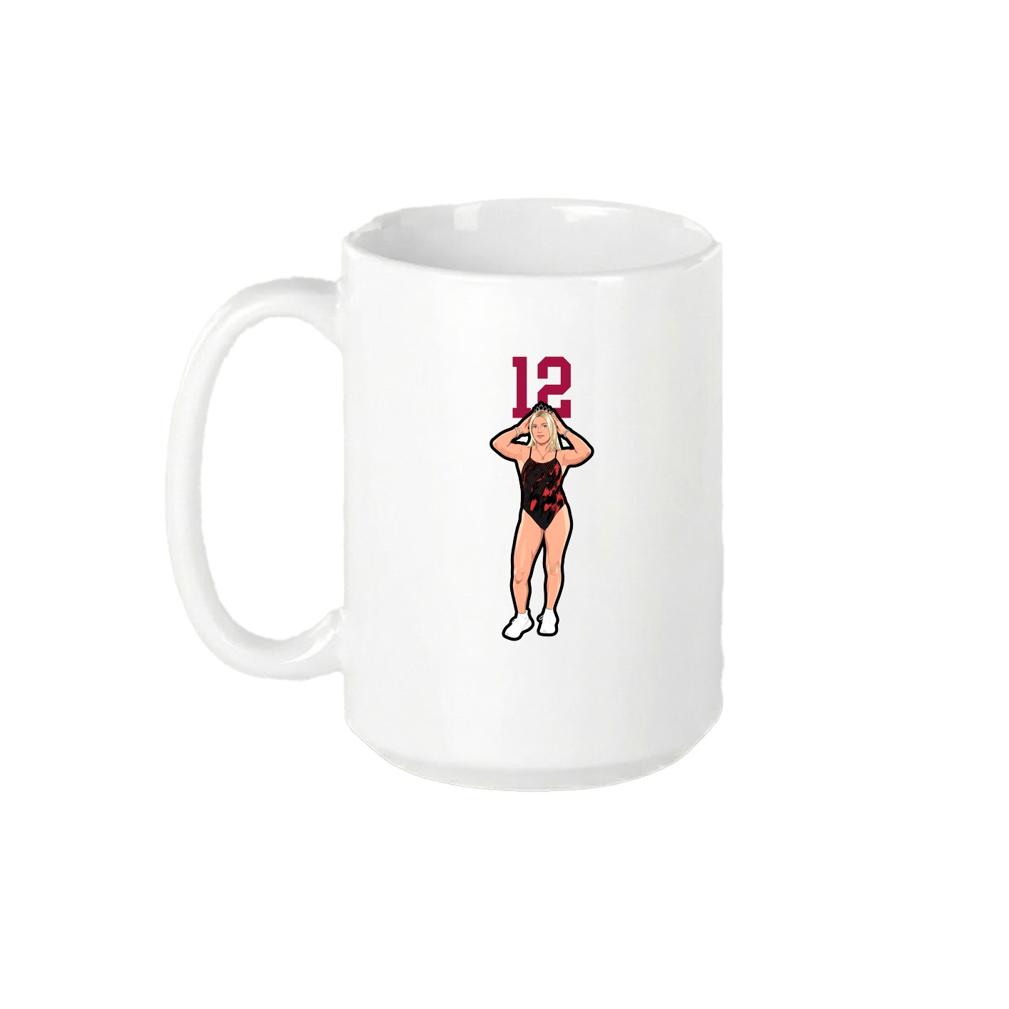 15oz Coffee Mug — Number Top in White