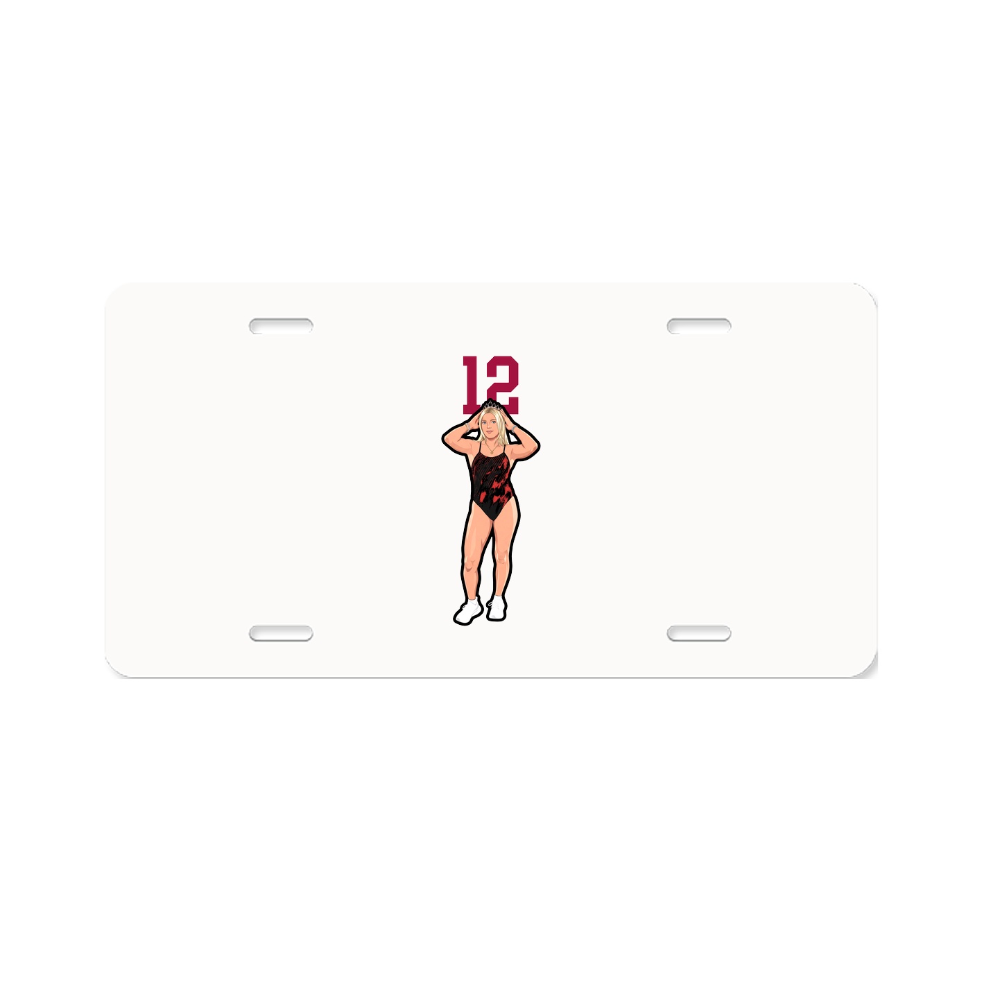 License Plate — Number Top in Classic