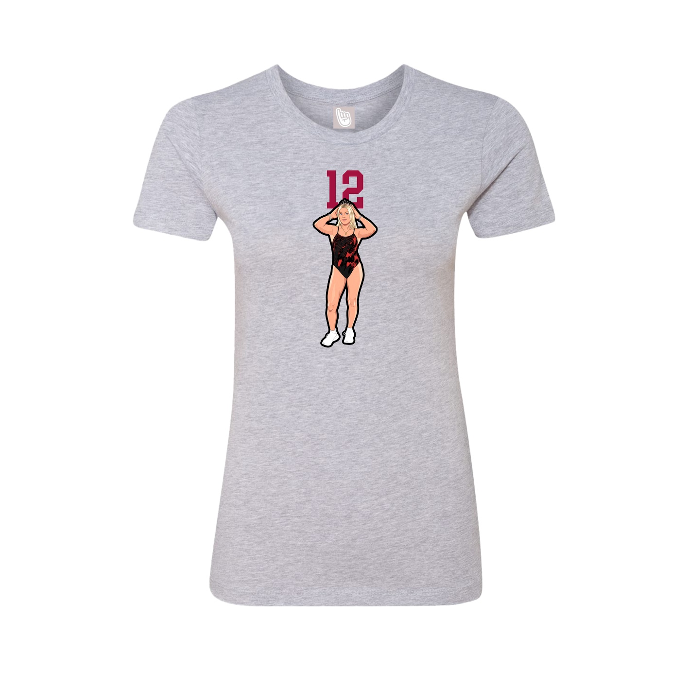 Womens Tee — Number Top in Grey