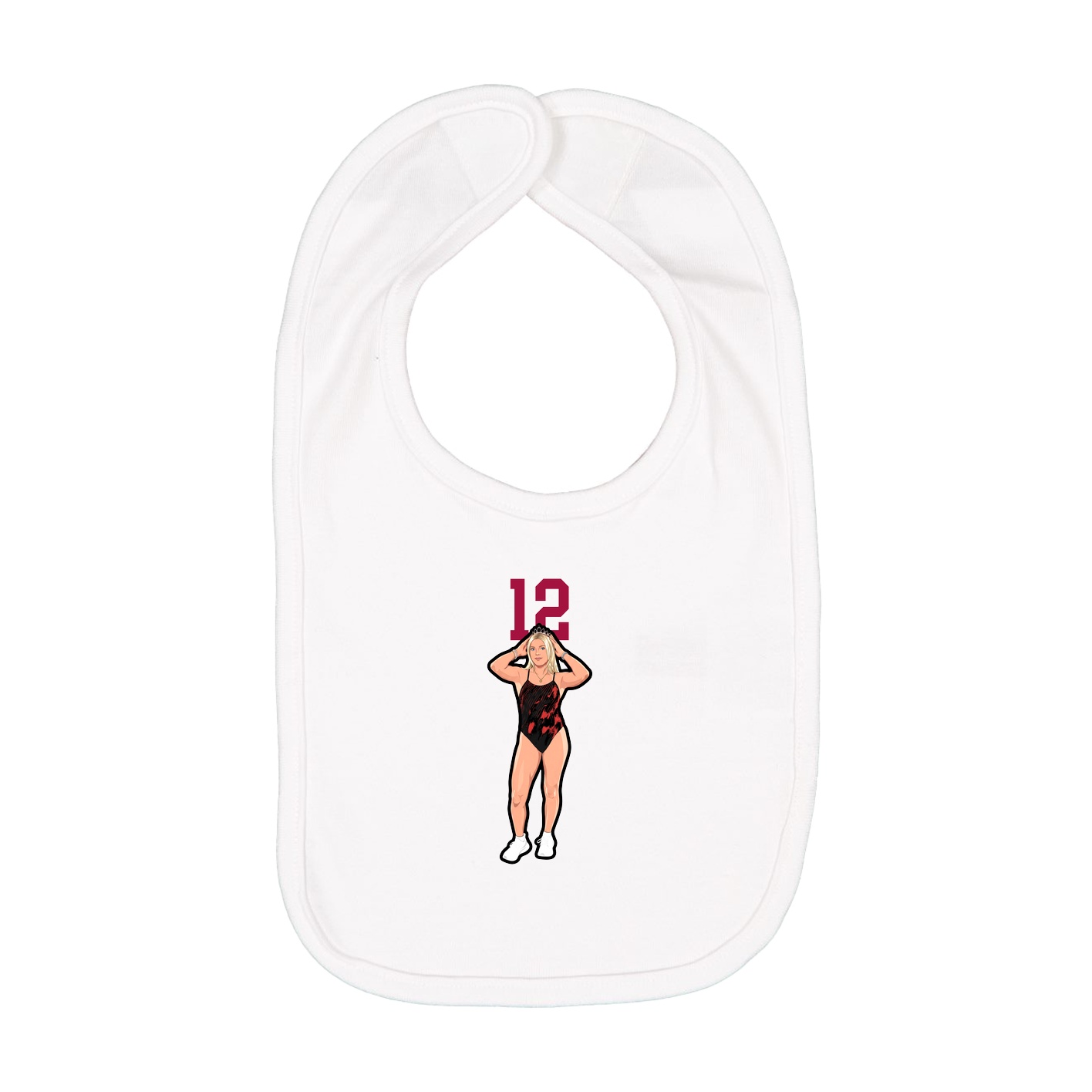 Infant Bib — Number Top in White