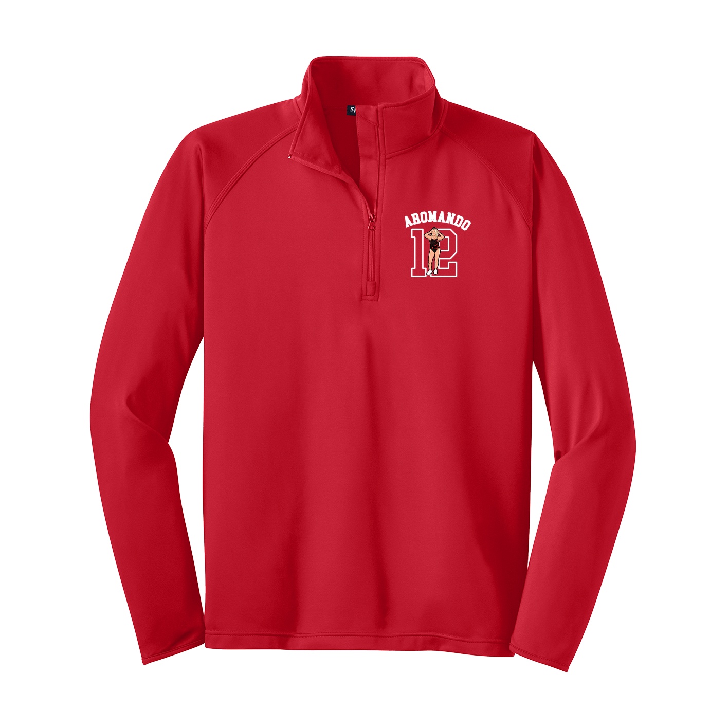 Q-Zip Pullover — Shirsey Arch in Red