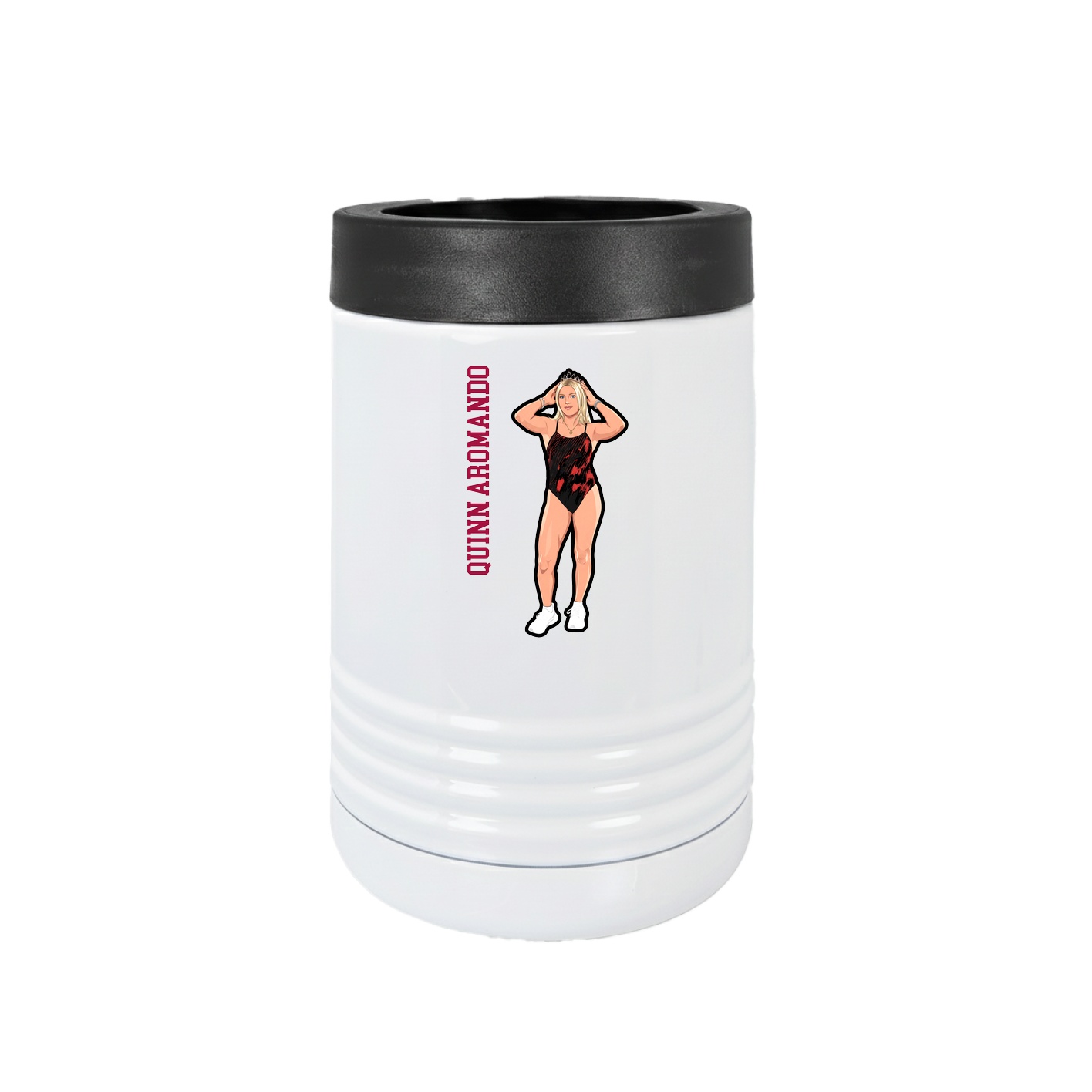 Beverage Holder — Name Vertical in White