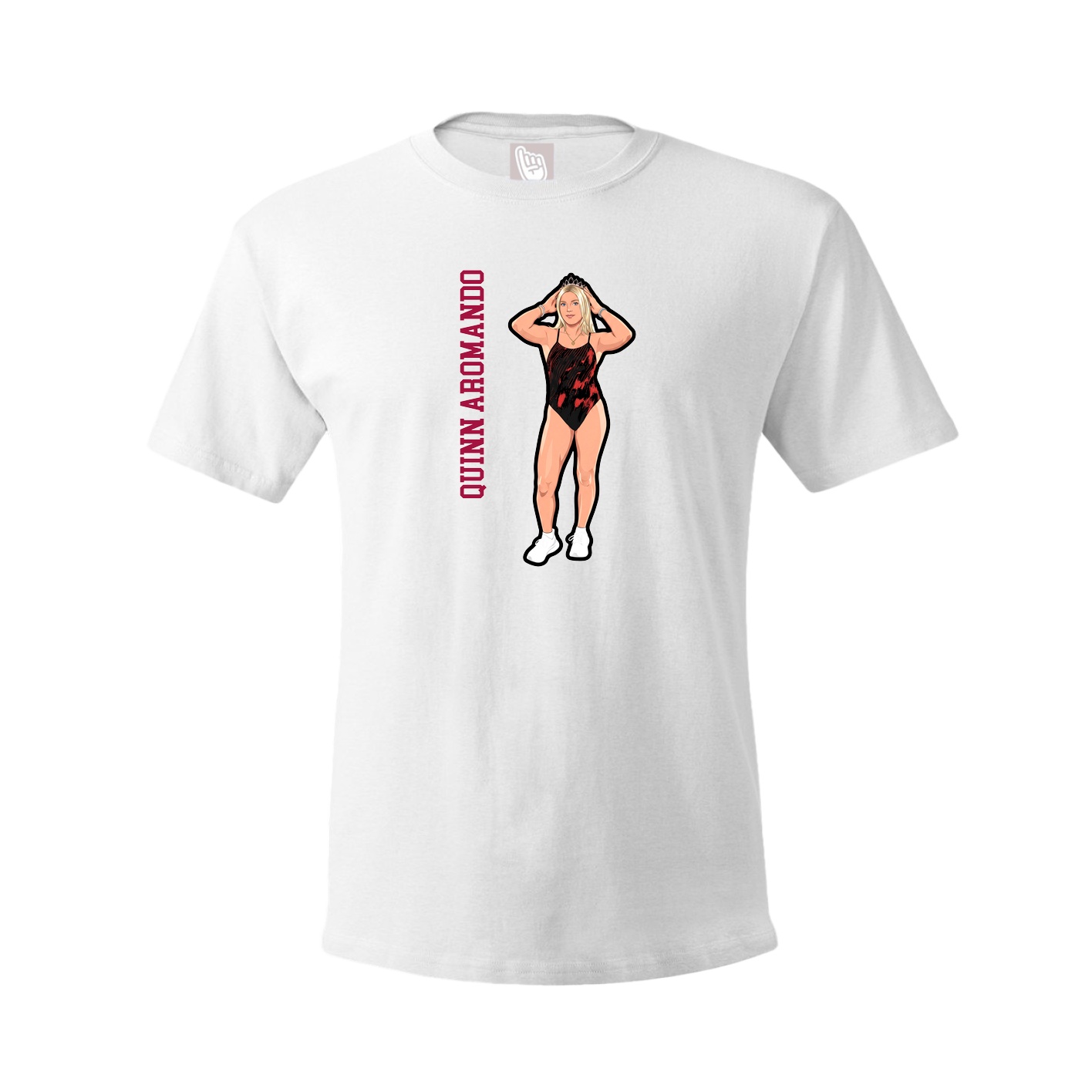 Youth Tee — Name Vertical in White