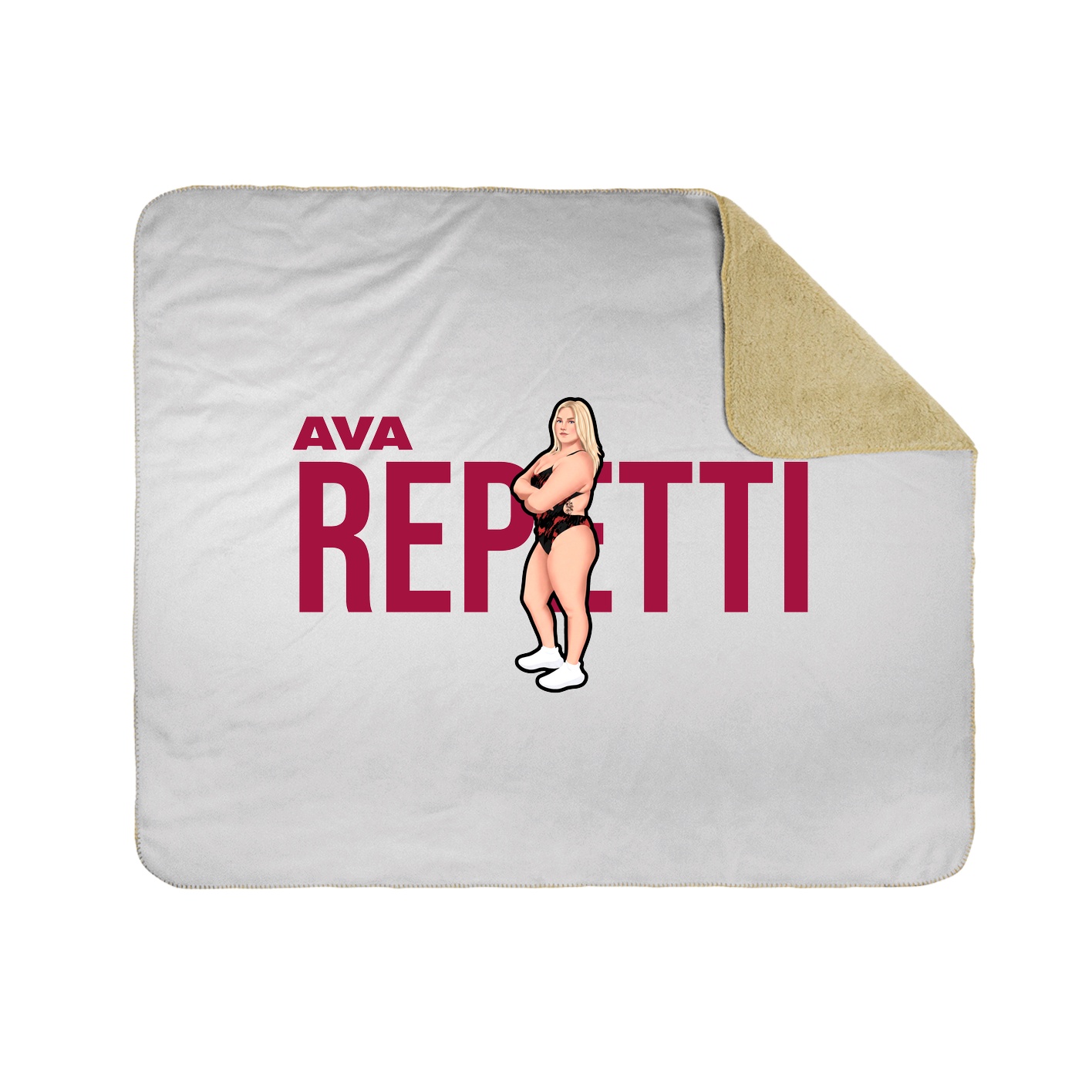 Throw Blanket — Player Name in White