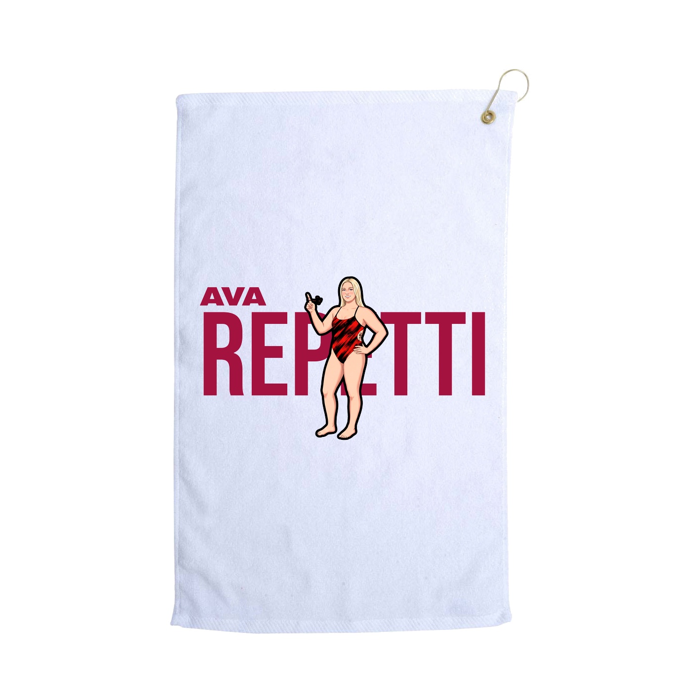 Golf Towel — Player Name in White