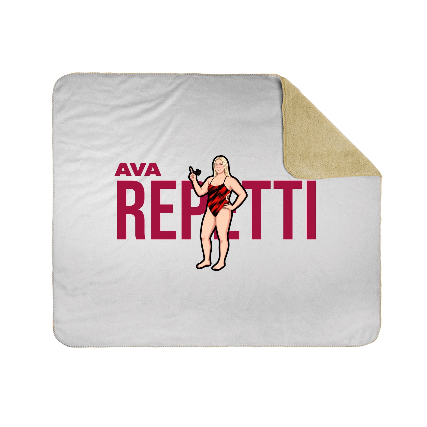 Throw Blanket — Player Name in White