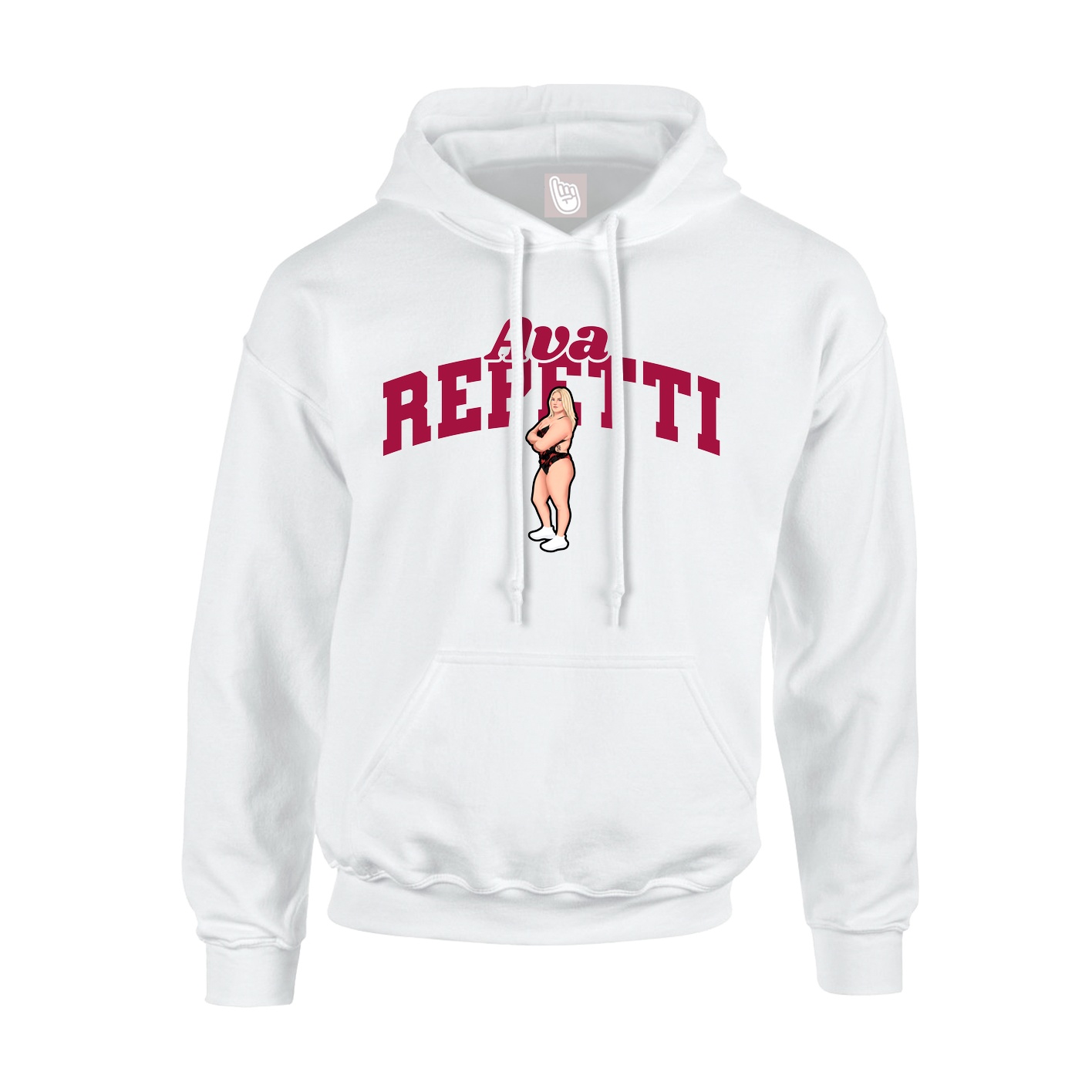Youth Hoodie — Signature Arch in White