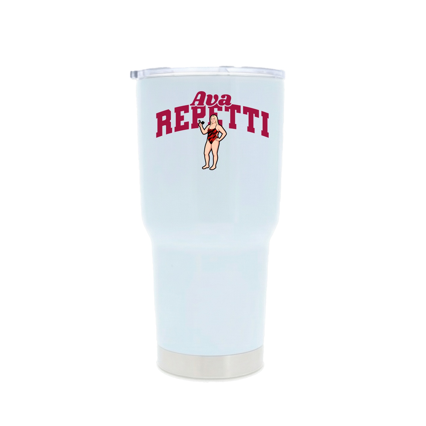 30oz Stainless Steel Tumbler — Signature Arch in White