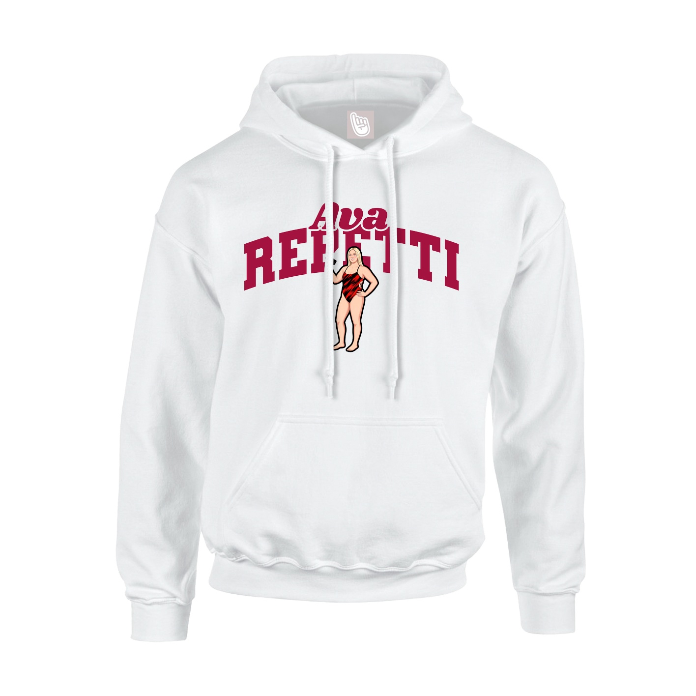 Youth Hoodie — Signature Arch in White