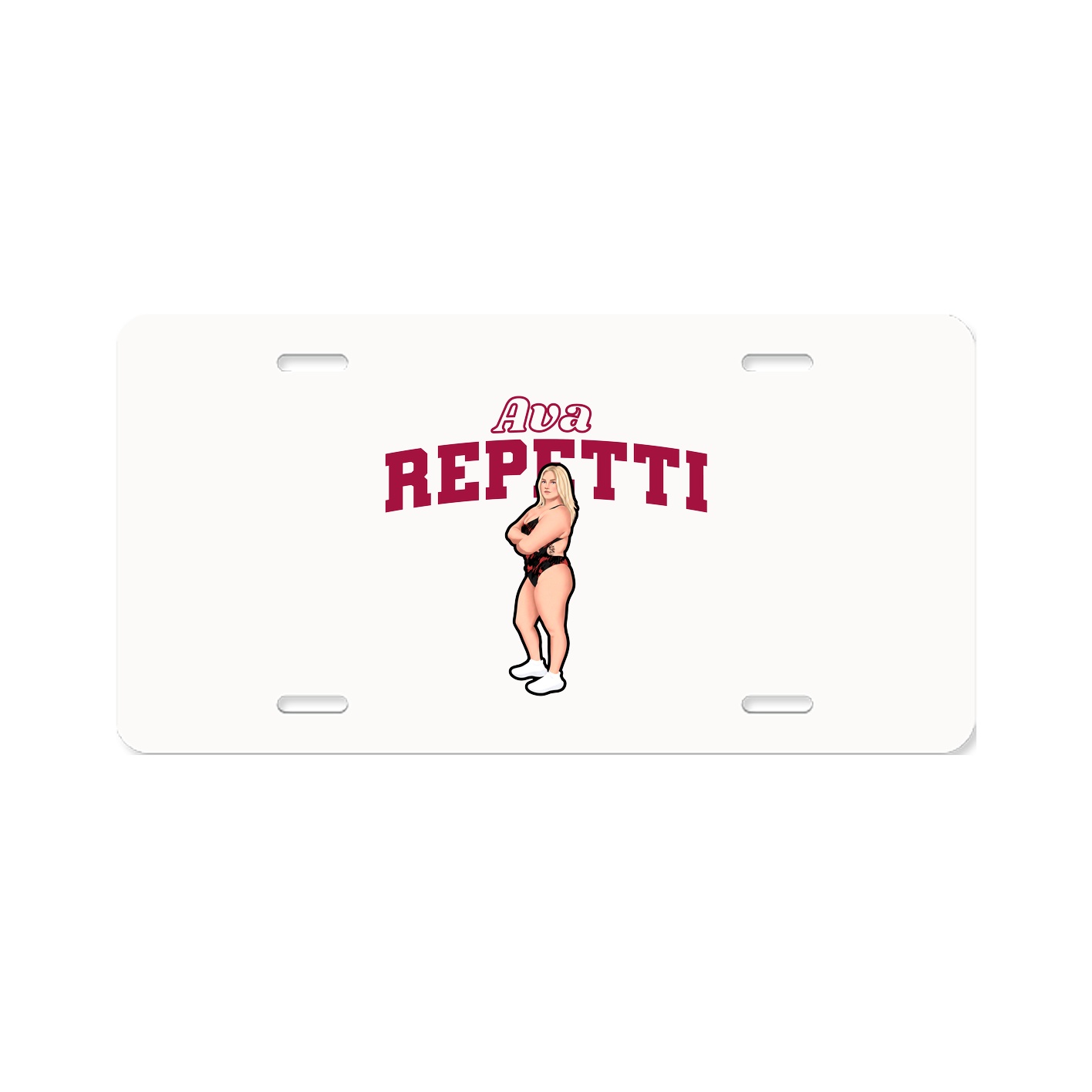 License Plate — Name Arch in Classic