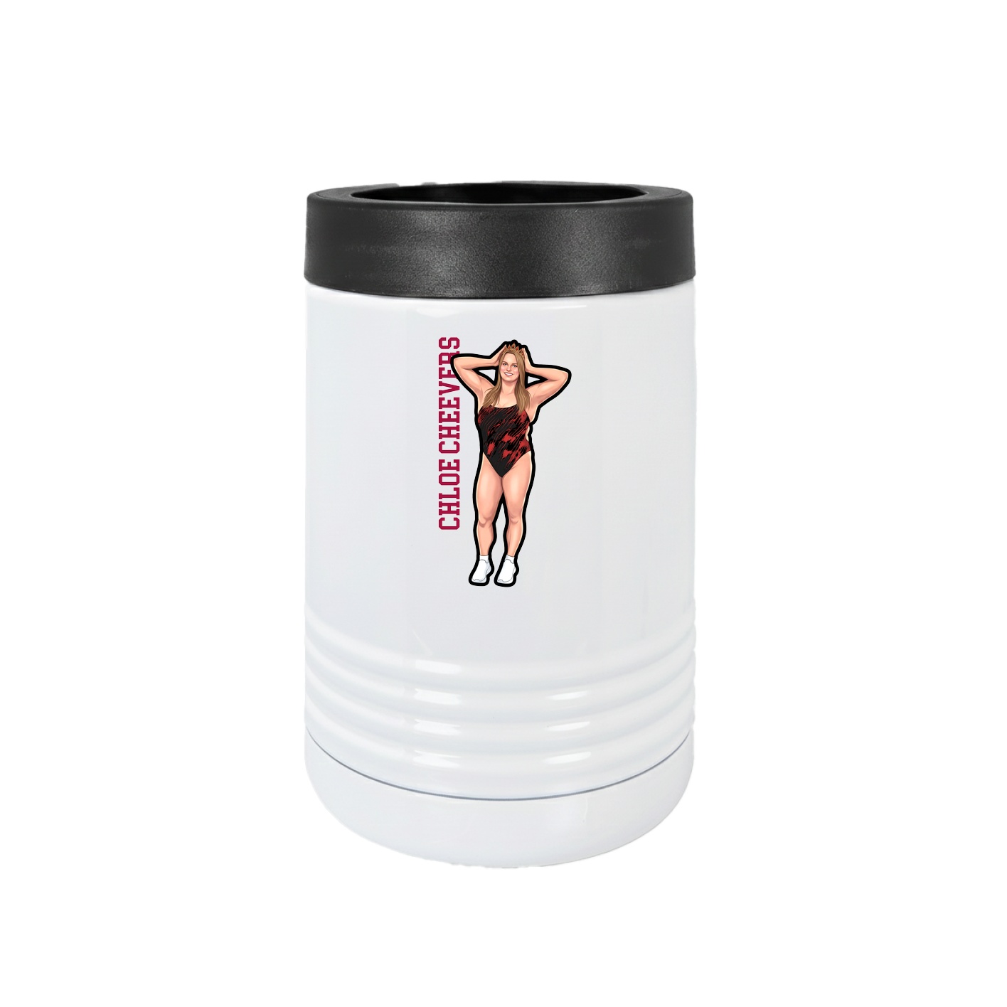 Beverage Holder — Name Vertical in White