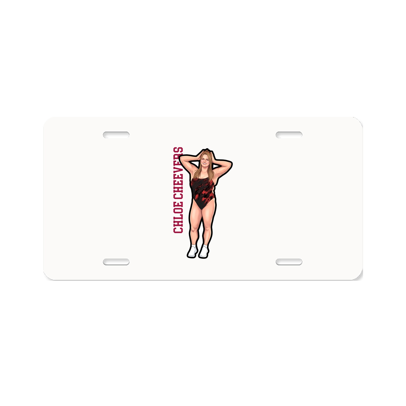 License Plate — Name Vertical in Classic