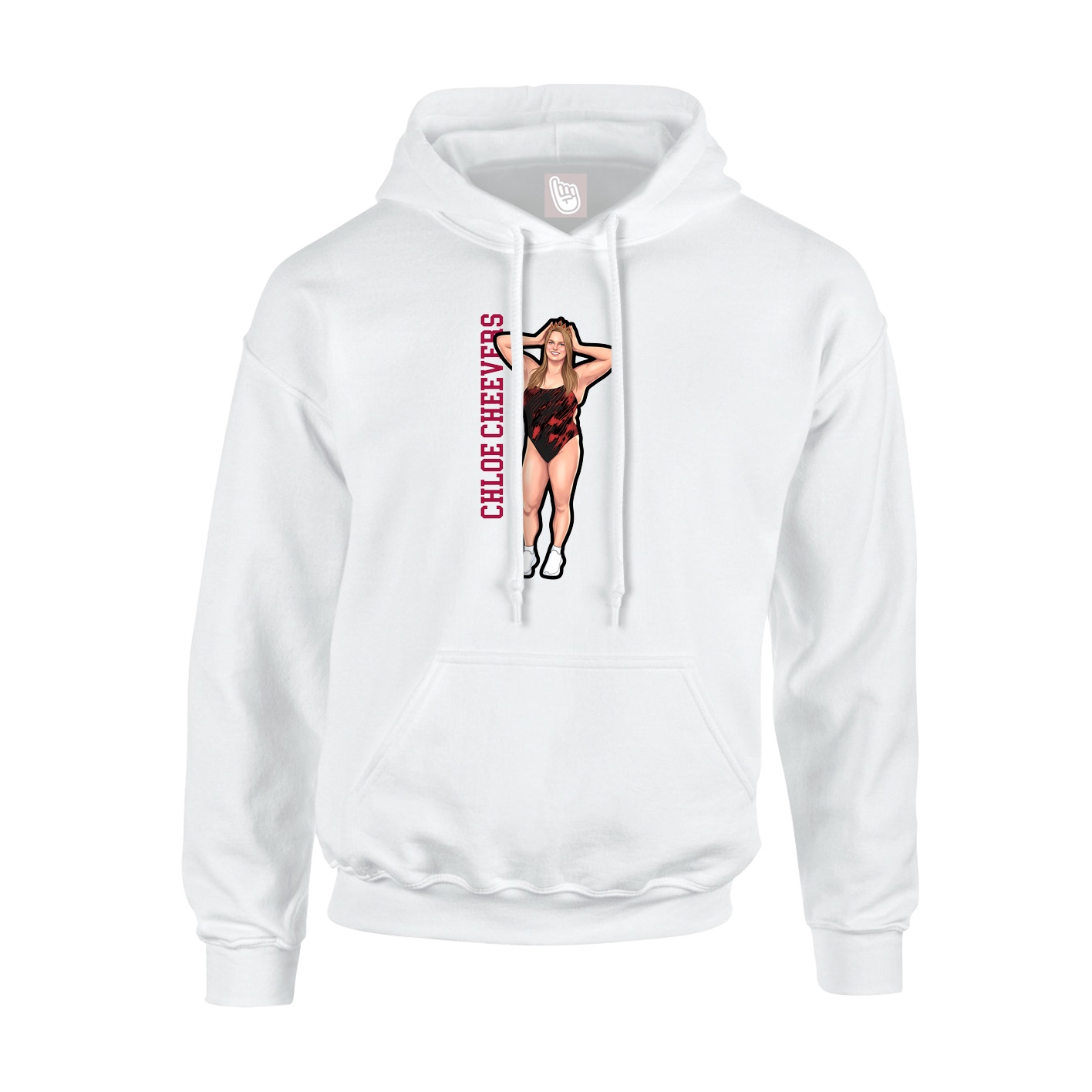 Hoodie — Name Vertical in White