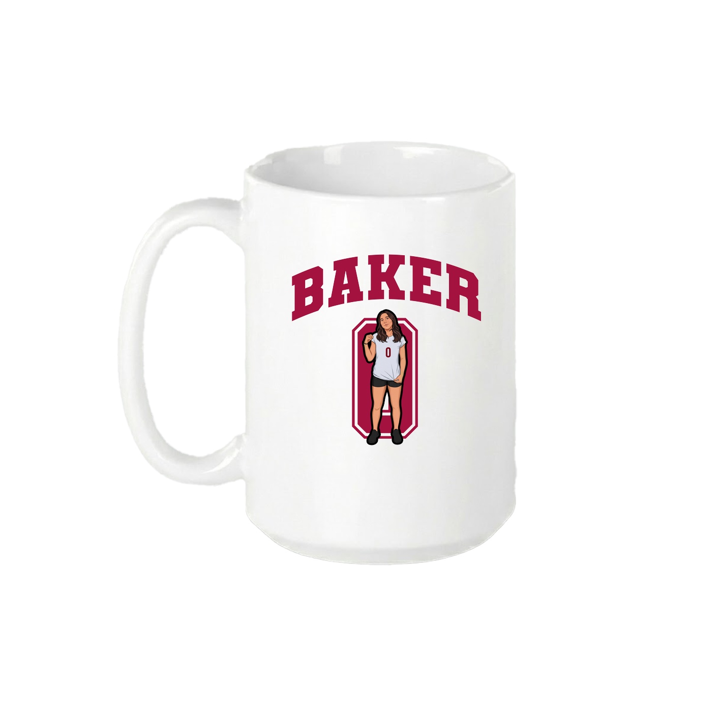 15oz Coffee Mug — Number in White