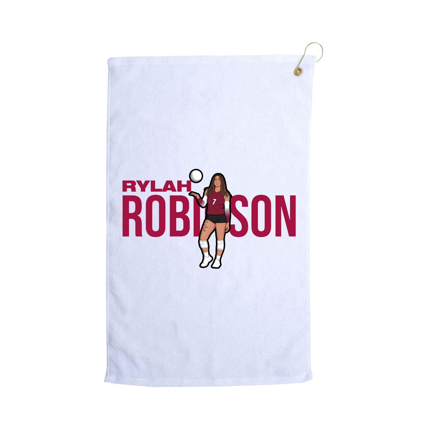 Golf Towel — Player Name in White
