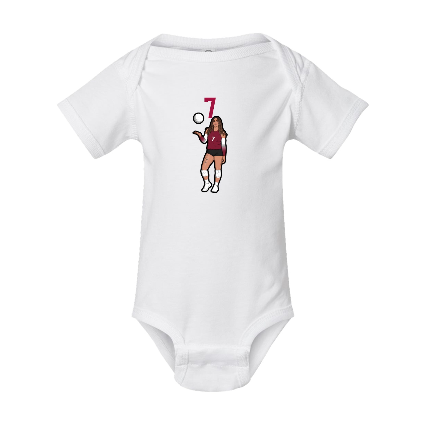 Baby Onesie — Number Top in White