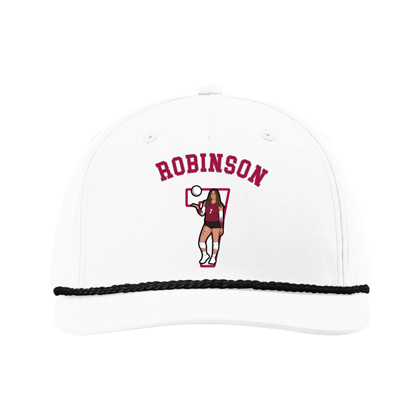 Five-Panel Classic Rope Cap — Shirsey Arch in White