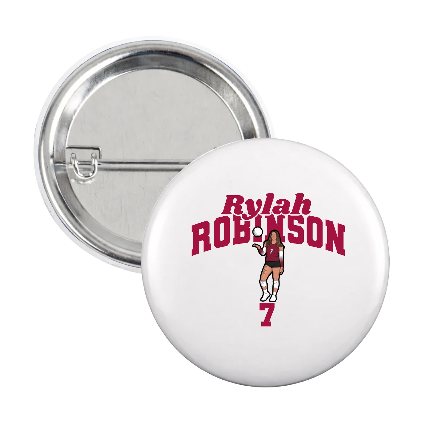 Game Day Button — Signature Arch in White