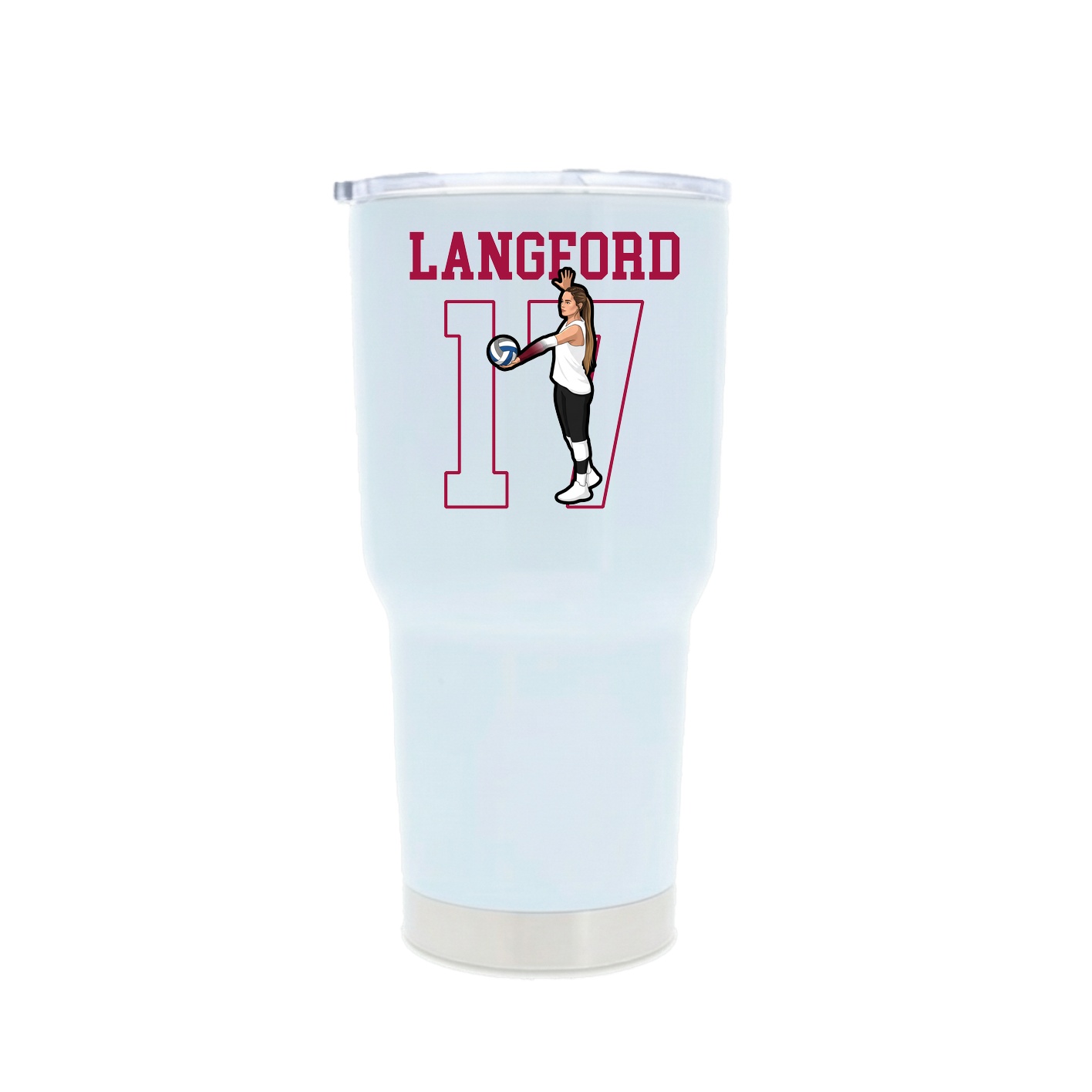 30oz Stainless Steel Tumbler — Shirsey in White