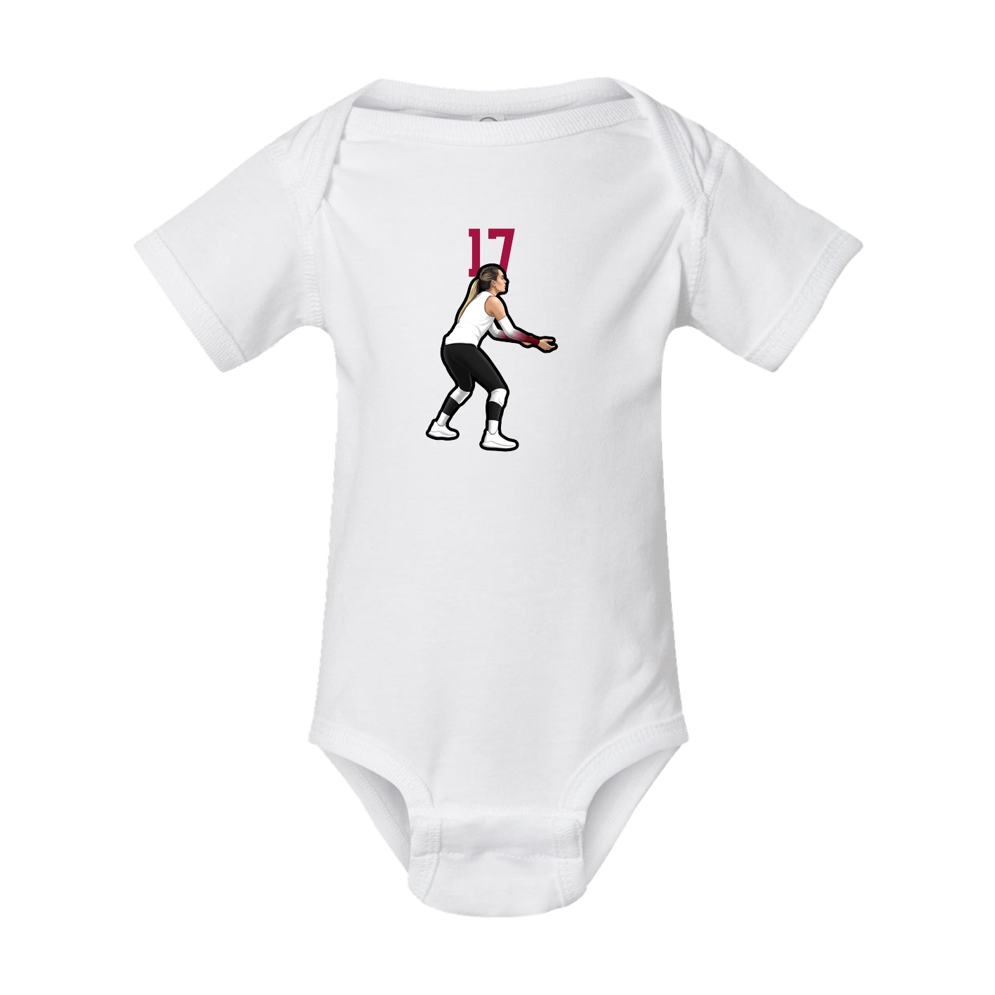 Baby Onesie — Number Top in White