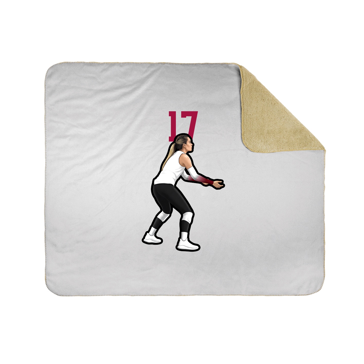 Throw Blanket — Number Top in White