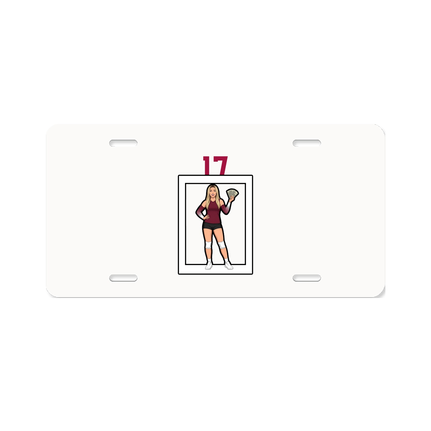 License Plate — Number Top in Classic