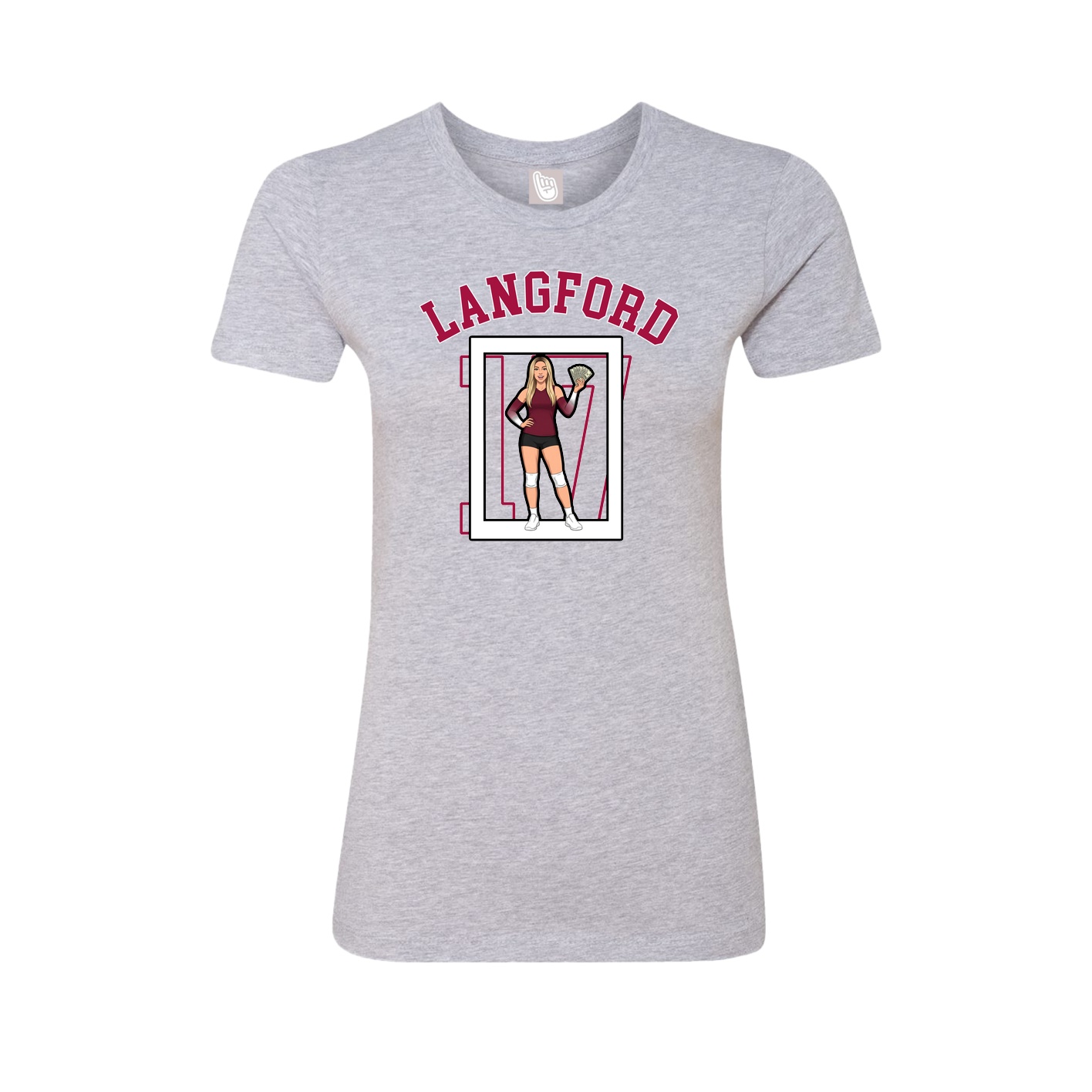 Fitted Women's Tee — Shirsey Arch in Grey