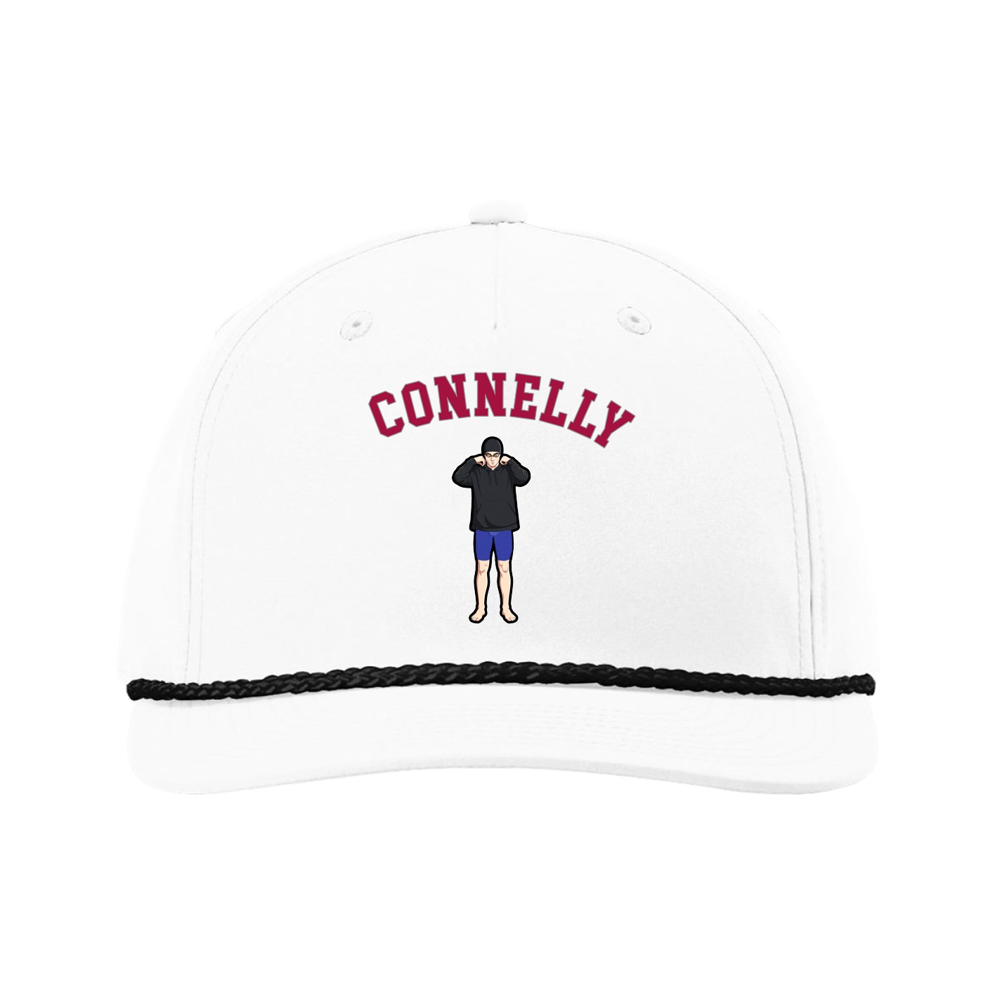 Five-Panel Classic Rope Cap — Shirsey Arch in White