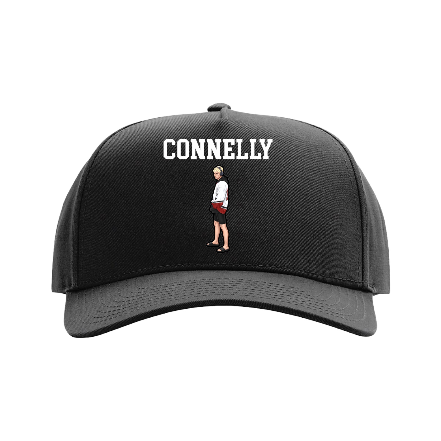 Full Fabric Five-Panel Champ Cap — Shirsey in Black