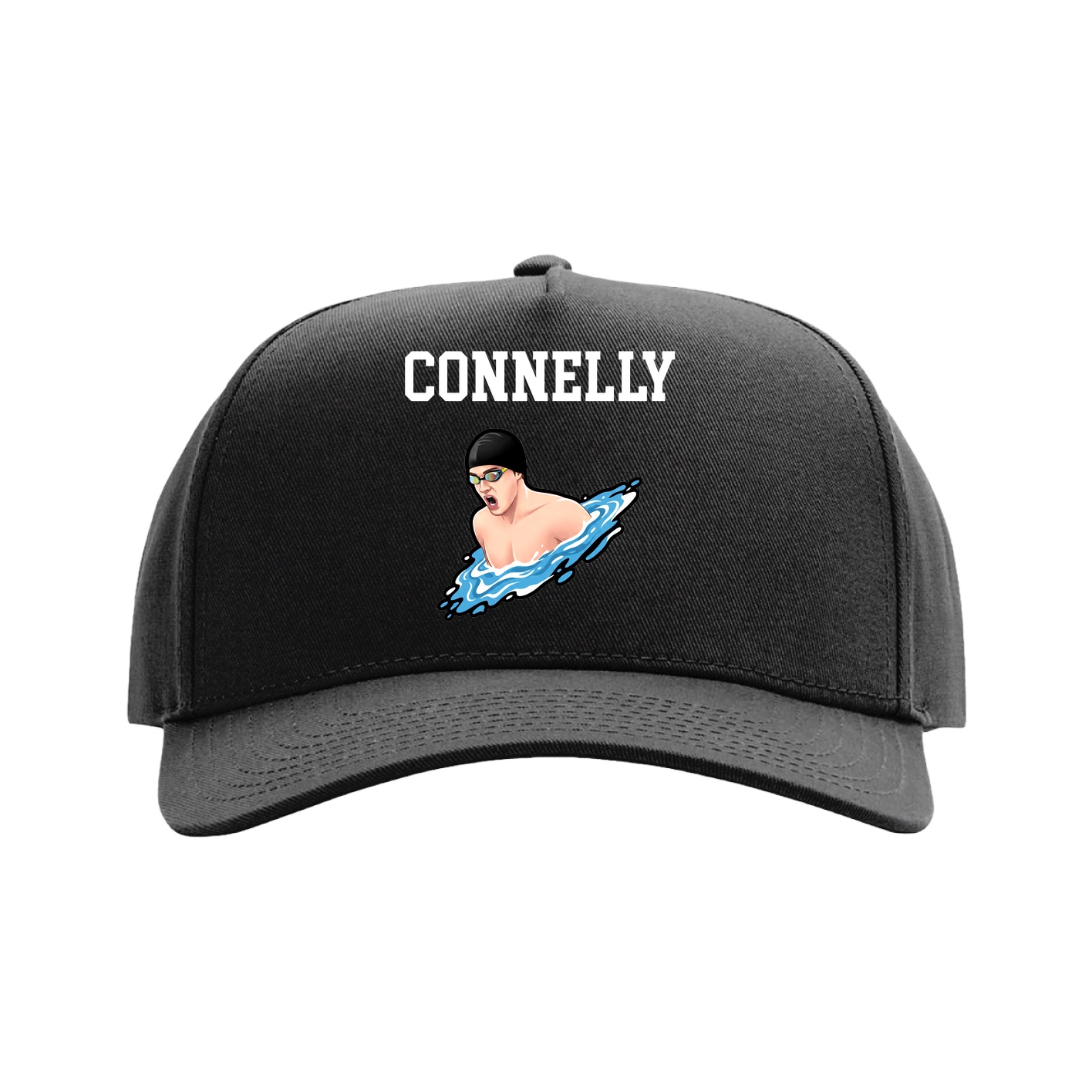 Full Fabric Five-Panel Champ Cap — Shirsey in Black