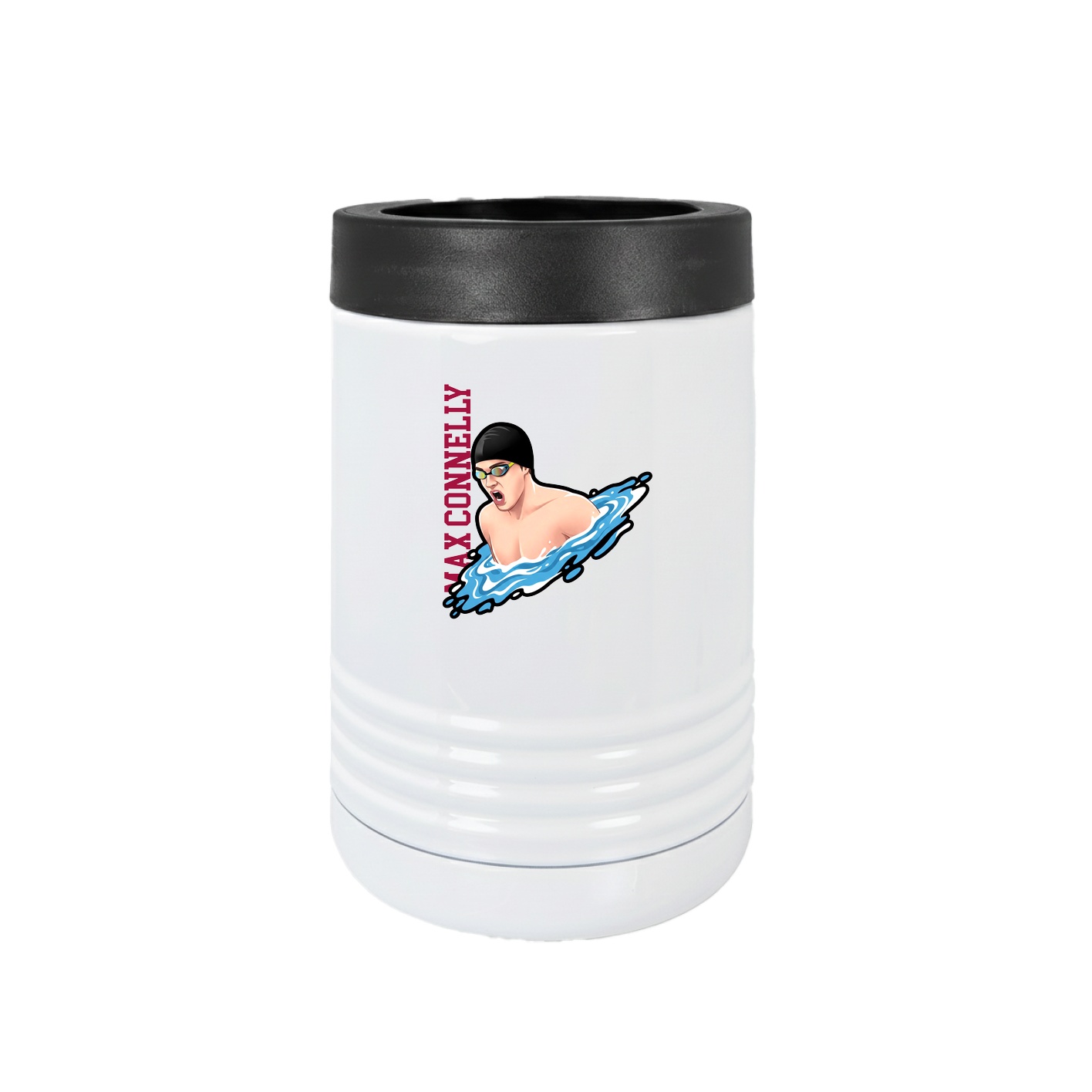 Beverage Holder — Name Vertical in White