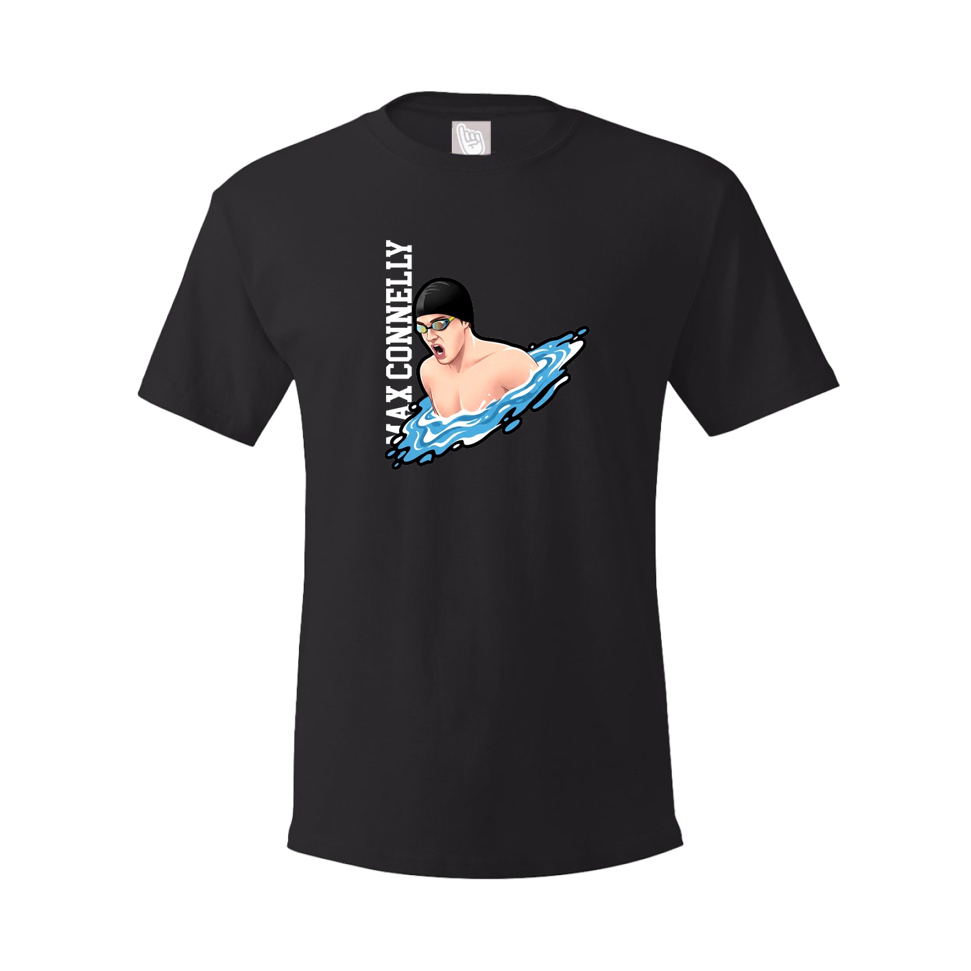 Youth Tee — Name Vertical in Black
