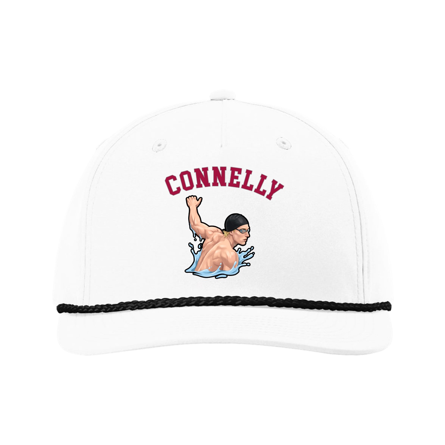 Five-Panel Classic Rope Cap — Shirsey Arch in White