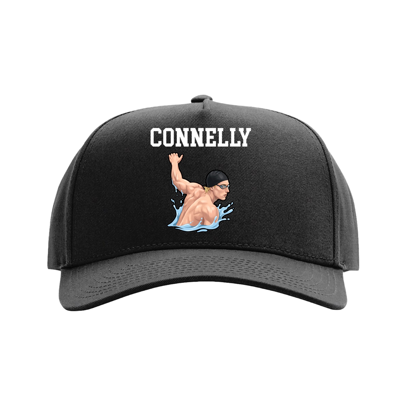 Full Fabric Five-Panel Champ Cap — Shirsey in Black