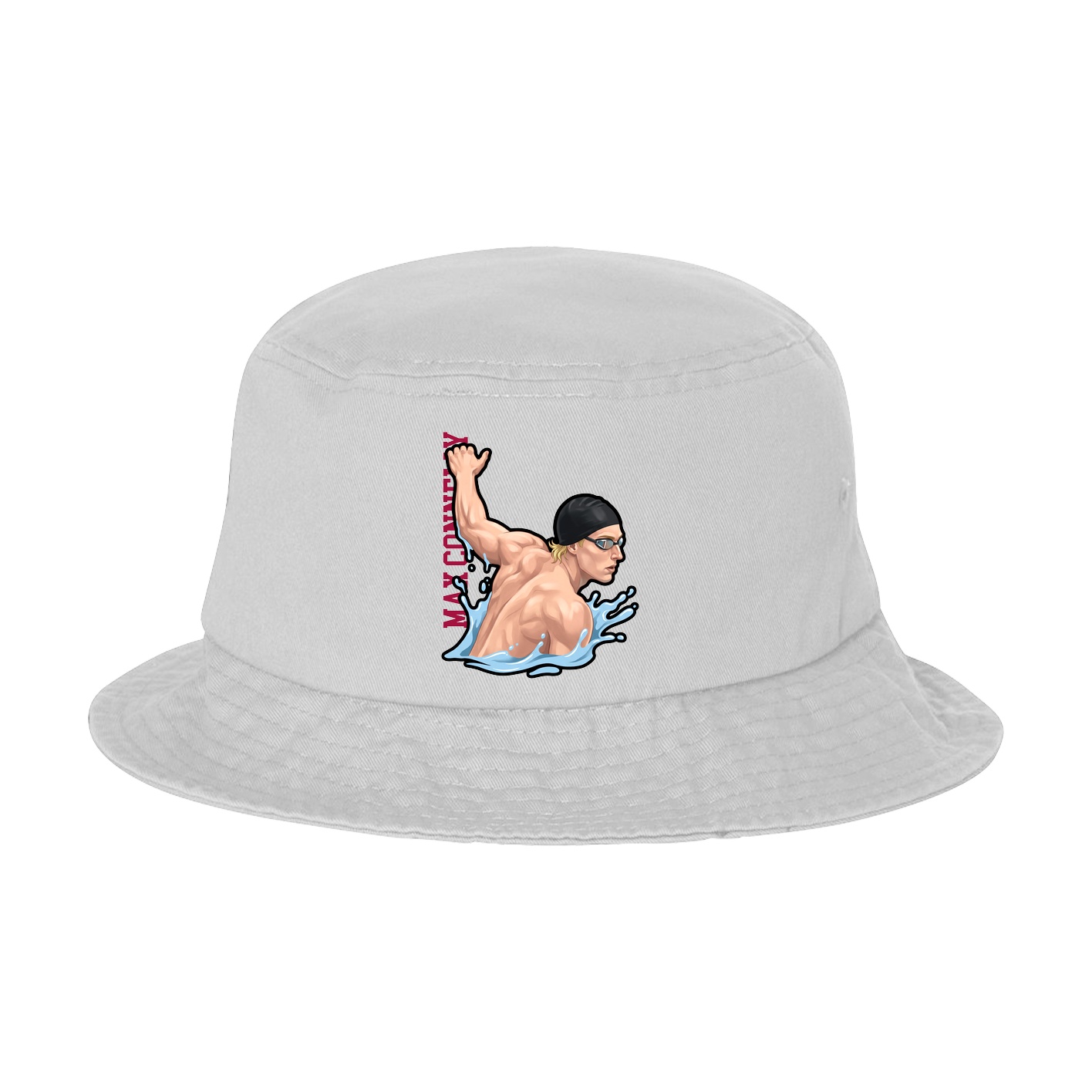 Bucket Cap — Name Vertical in White