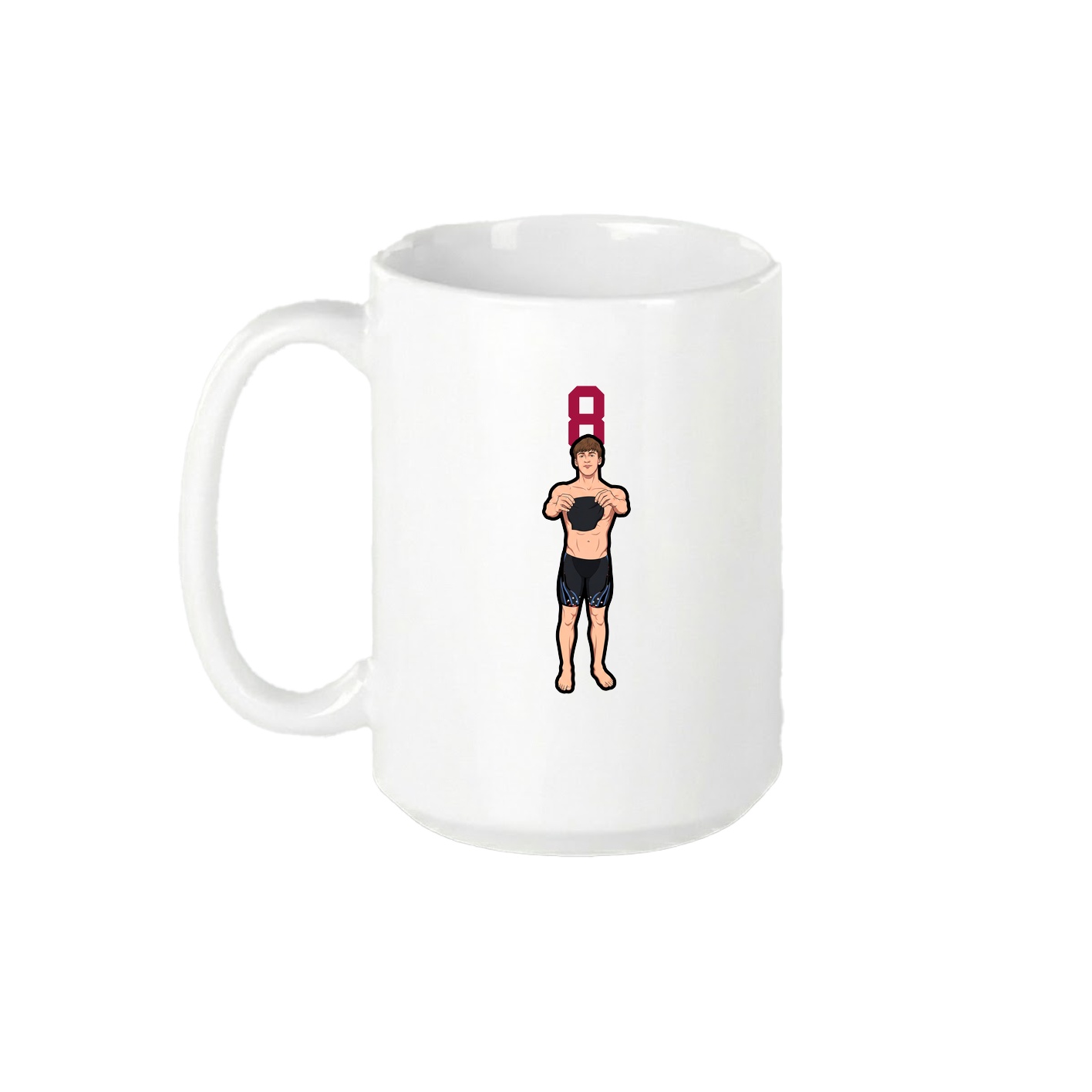 15oz Coffee Mug — Number Top in White