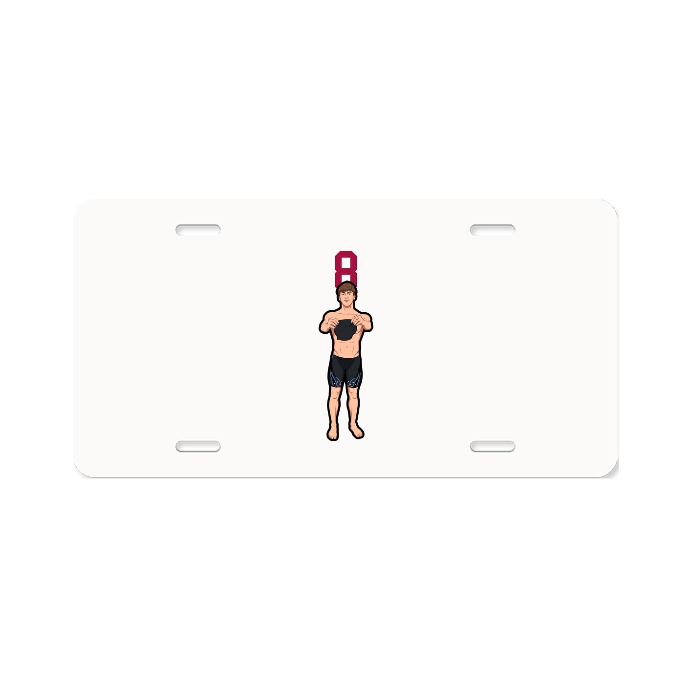 License Plate — Number Top in Classic