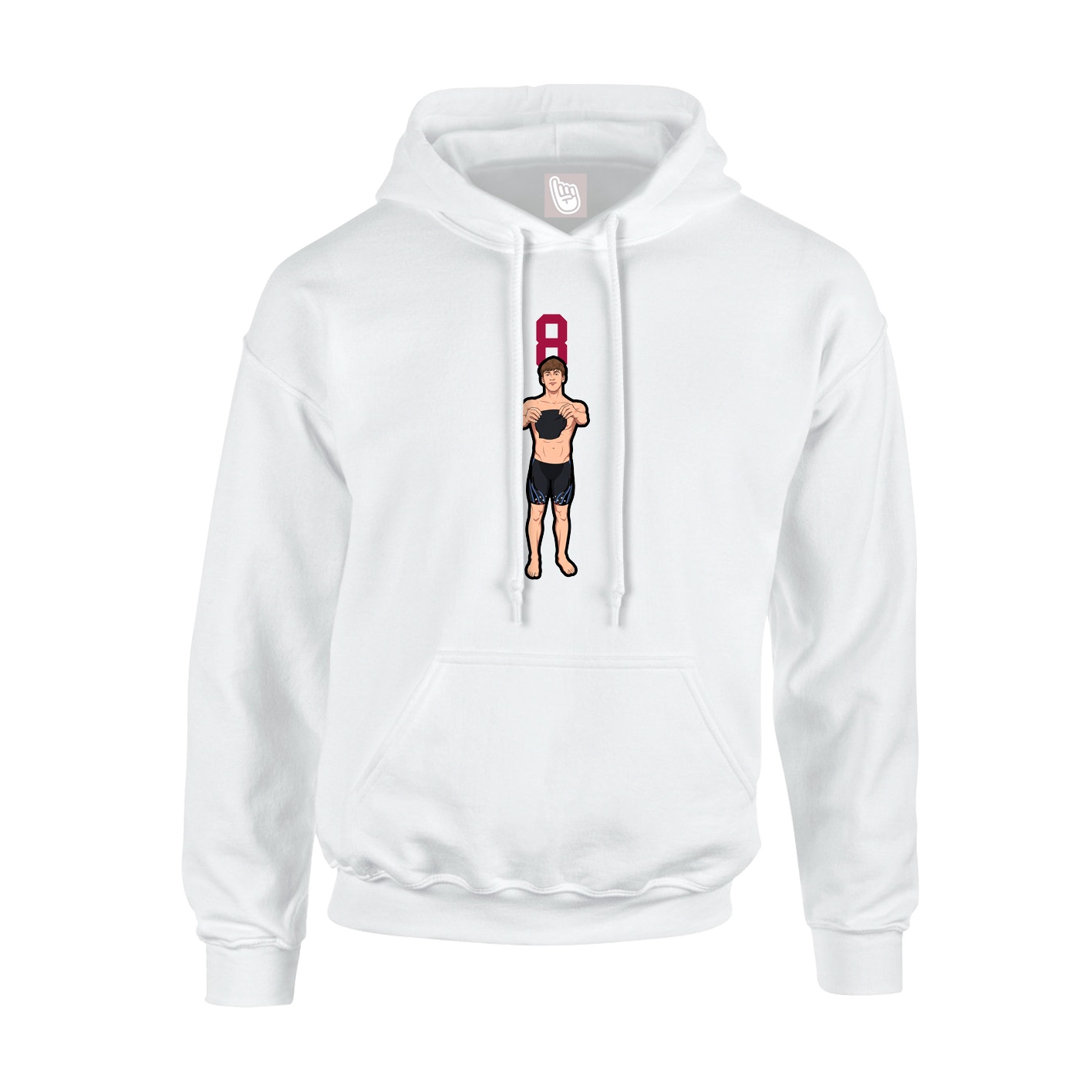 Hoodie — Number Top in White
