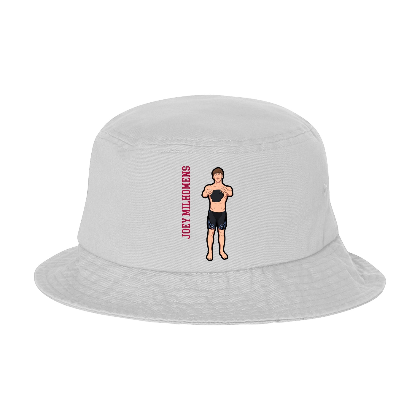 Bucket Cap — Name Vertical in White