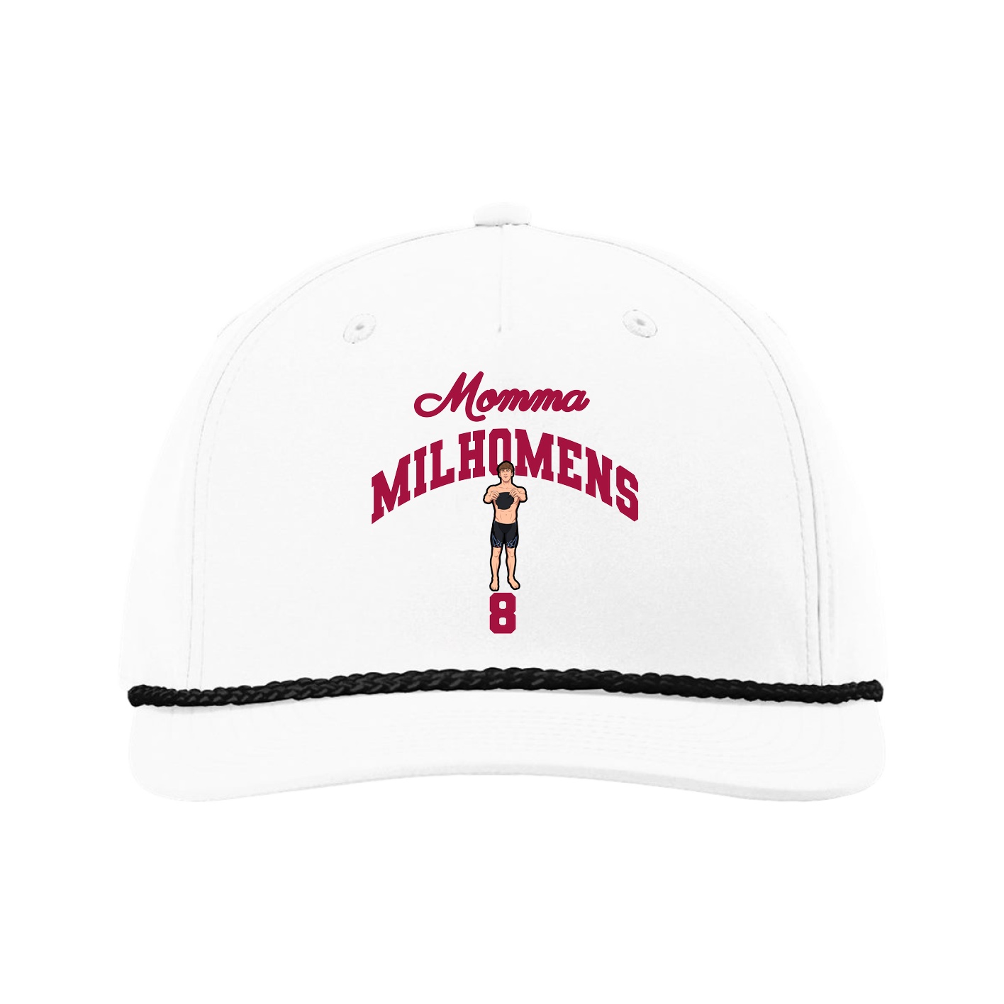 Five-Panel Classic Rope Cap — Mothers Day Arch in White