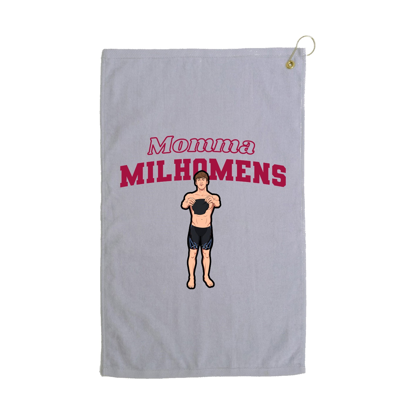 Golf Towel — Mothers Day Block in Grey