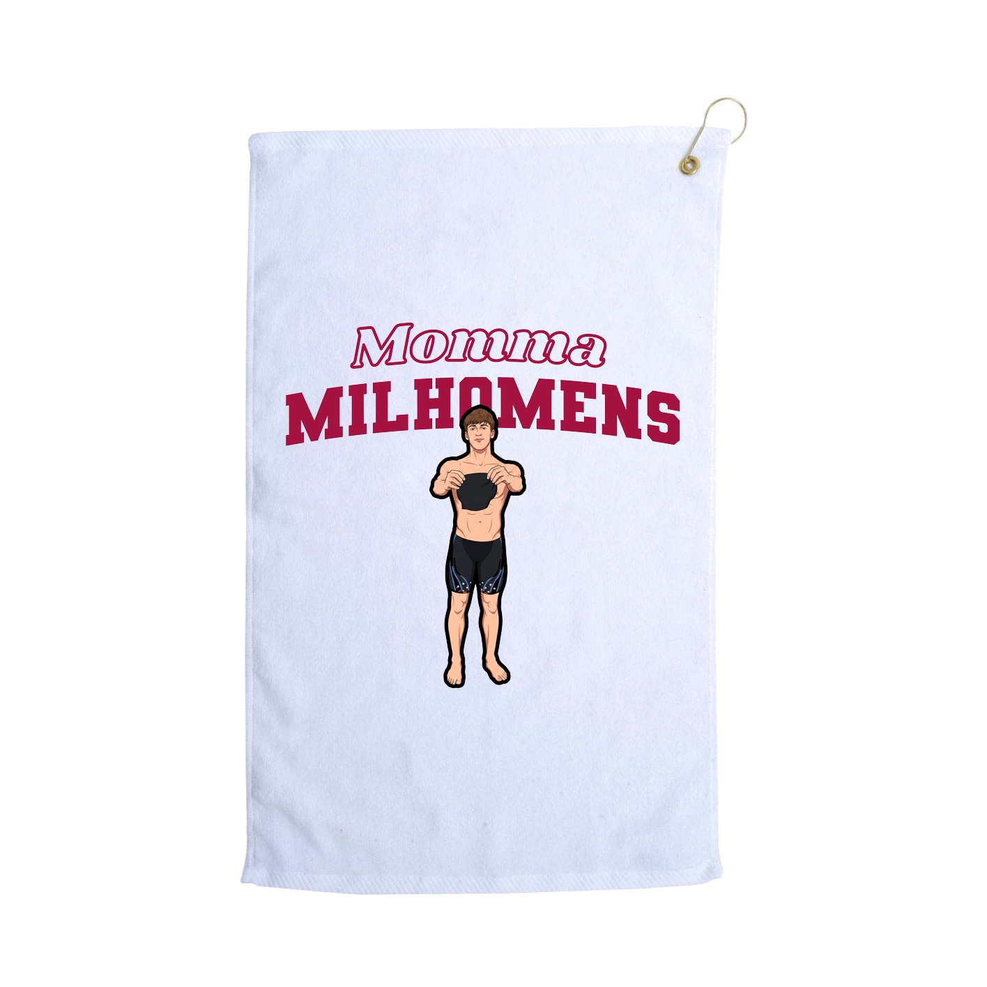 Golf Towel — Mothers Day Block in White