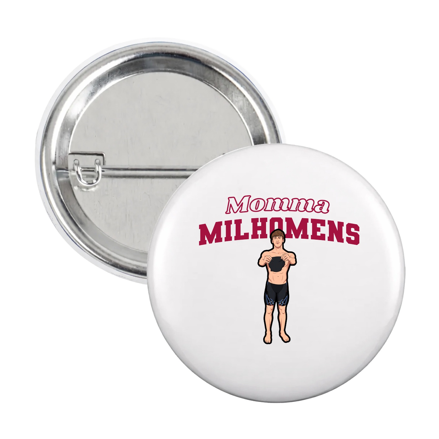 Game Day Button — Mothers Day Block in White