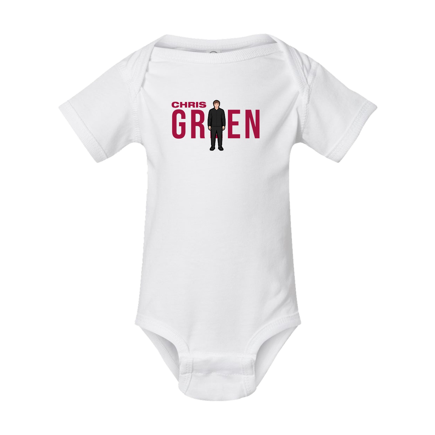 Baby Onesie — Player Name in White