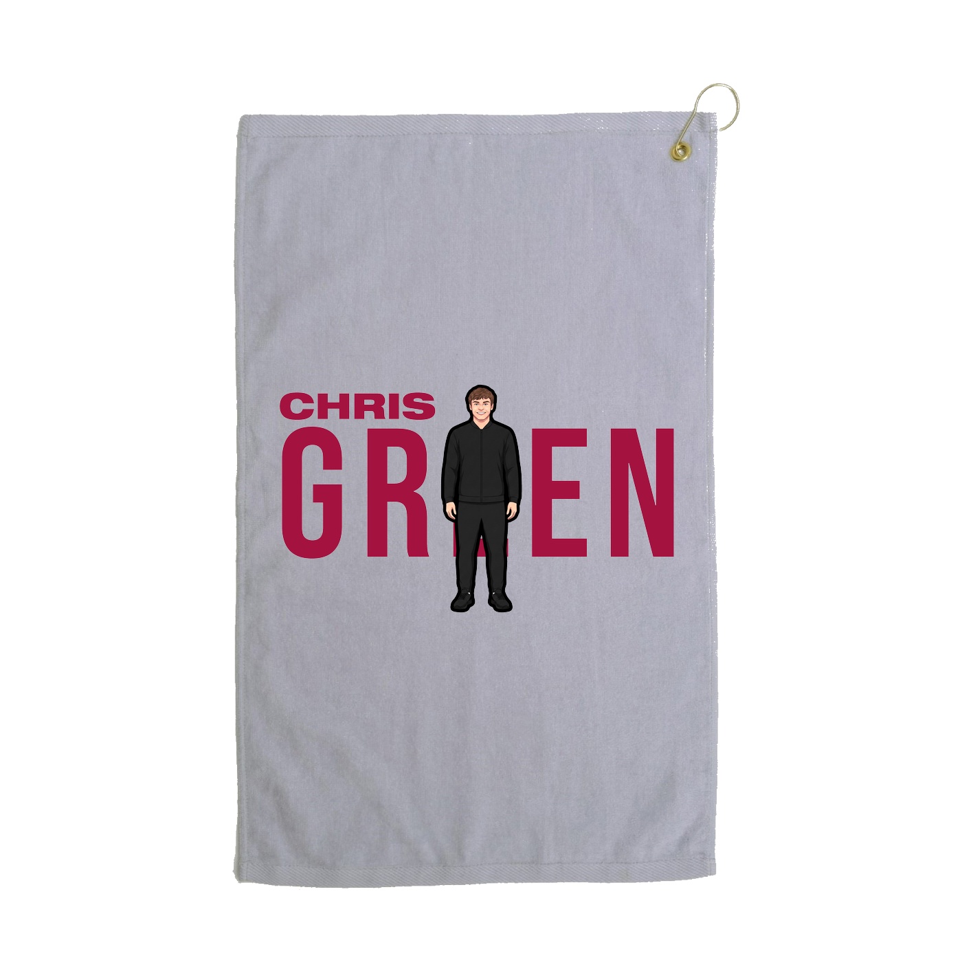 Golf Towel — Player Name in Grey